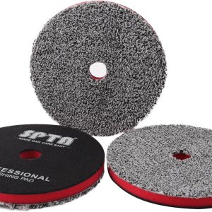 SPTA Almohadillas de corte de microfibra de 5 pulgadas (4.921 in), 3 almohadillas de eliminación de cera de microfibra suave, almohadilla aplicadora SPTA Almohadillas de corte de microfibra de 5 pulgadas (4.921 in), 3 almohadillas de eliminación de cera de microfibra suave, almohadilla aplicadora
