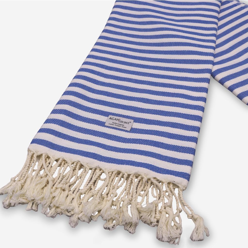 Agah Home Toalla de playa turca Toalla de algodón turco Peshtemal de gran tamaño baño turco, playa, piscina, gimnasio, toalla de yoga Toalla