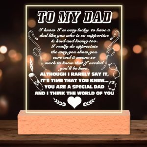 Smilco Regalos de cumpleaños para el día de San Valentín para papá, lámpara de luz nocturna acrílica, regalo para mi papá, regalo de agradecimiento, Smilco Regalos de cumpleaños para el día de San Valentín para papá, lámpara de luz nocturna acrílica, regalo para mi papá, regalo de agradecimiento,