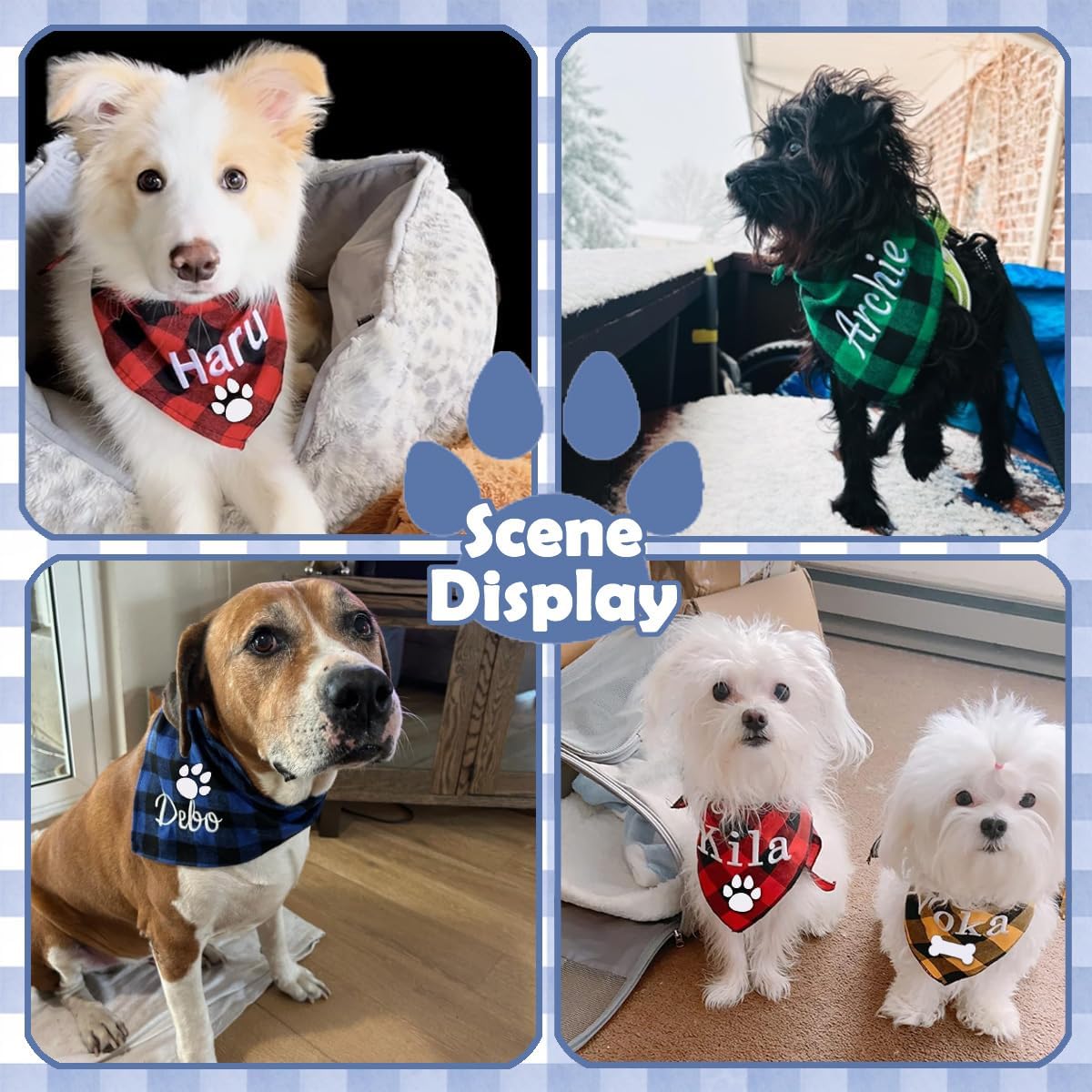 Bandana personalizada para perro bordada con nombre personalizado, bufanda para perro, baberos triangulares, pañuelo, accesorios de disfraz para
