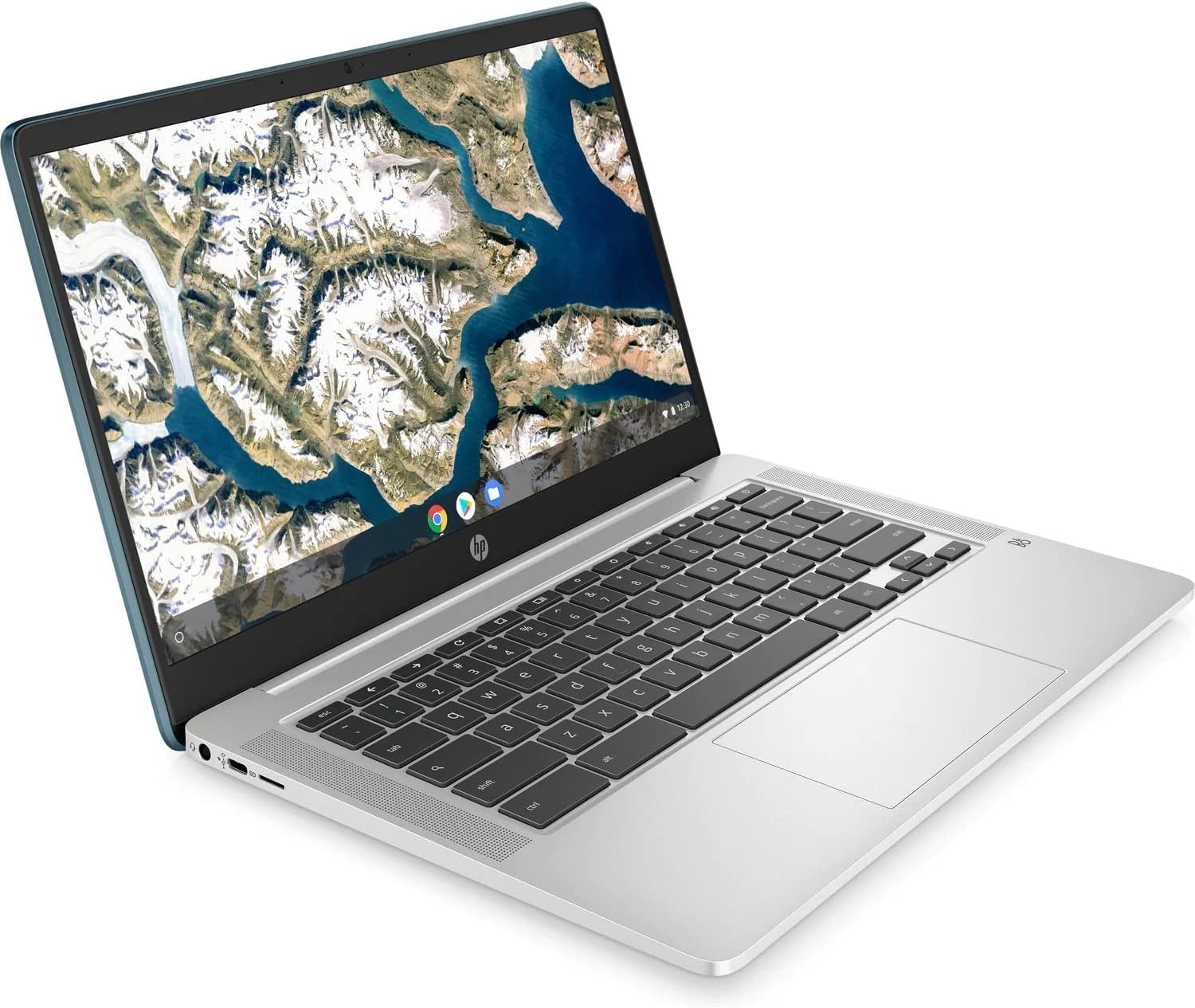 HP Chromebook 14a-na0062tg, portátil HD de 14 pulgadas, Intel Pentium Silver N5030, 4 GB de RAM 128 GB eMMC Google Chrome OS Notebook delgado con