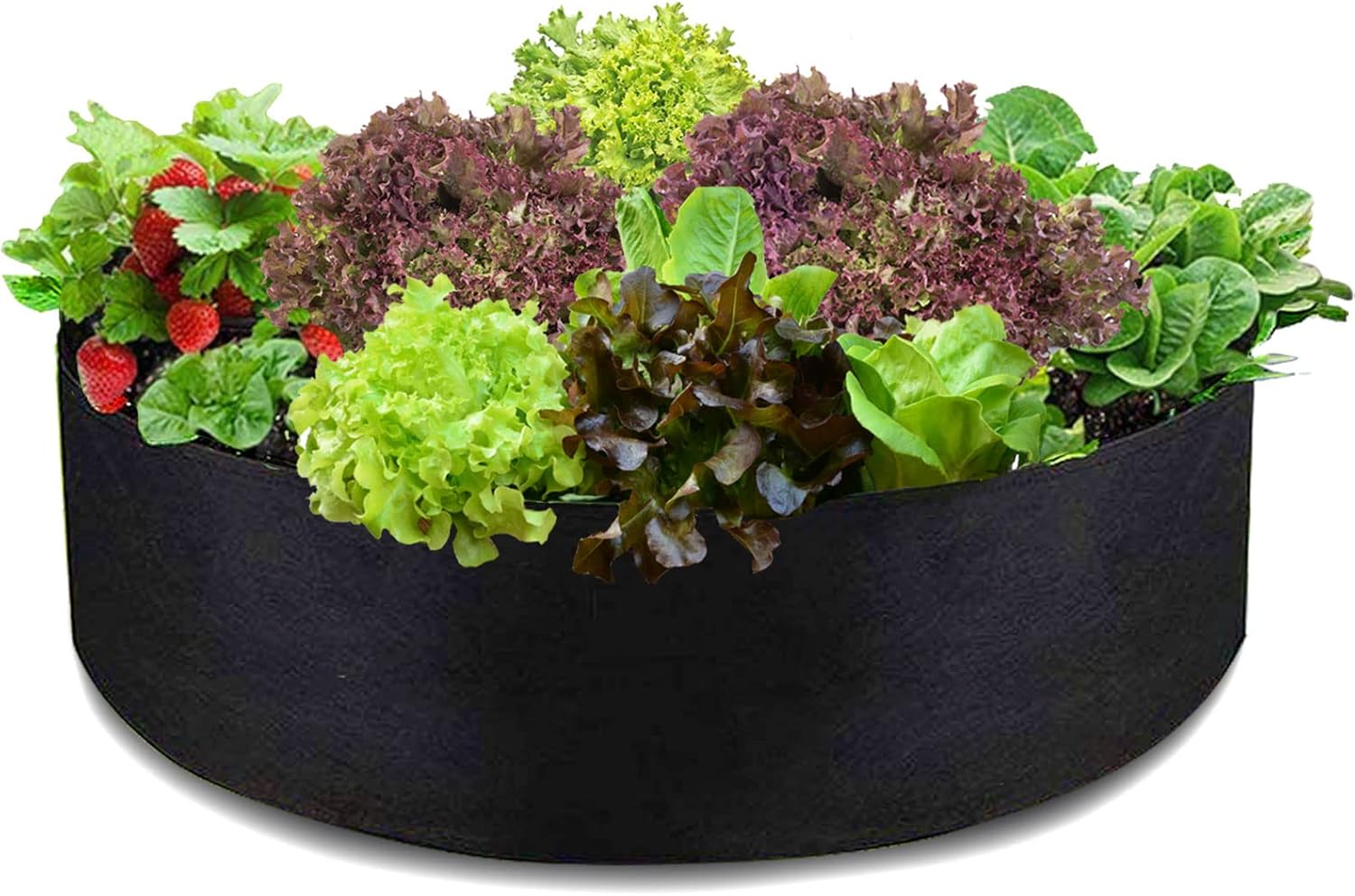 Bolsa de cultivo de 30 galones para plantas, cama grande de tela pesada negra, maceta de tela duradera para papas, zanahorias, cebollas, jardinería