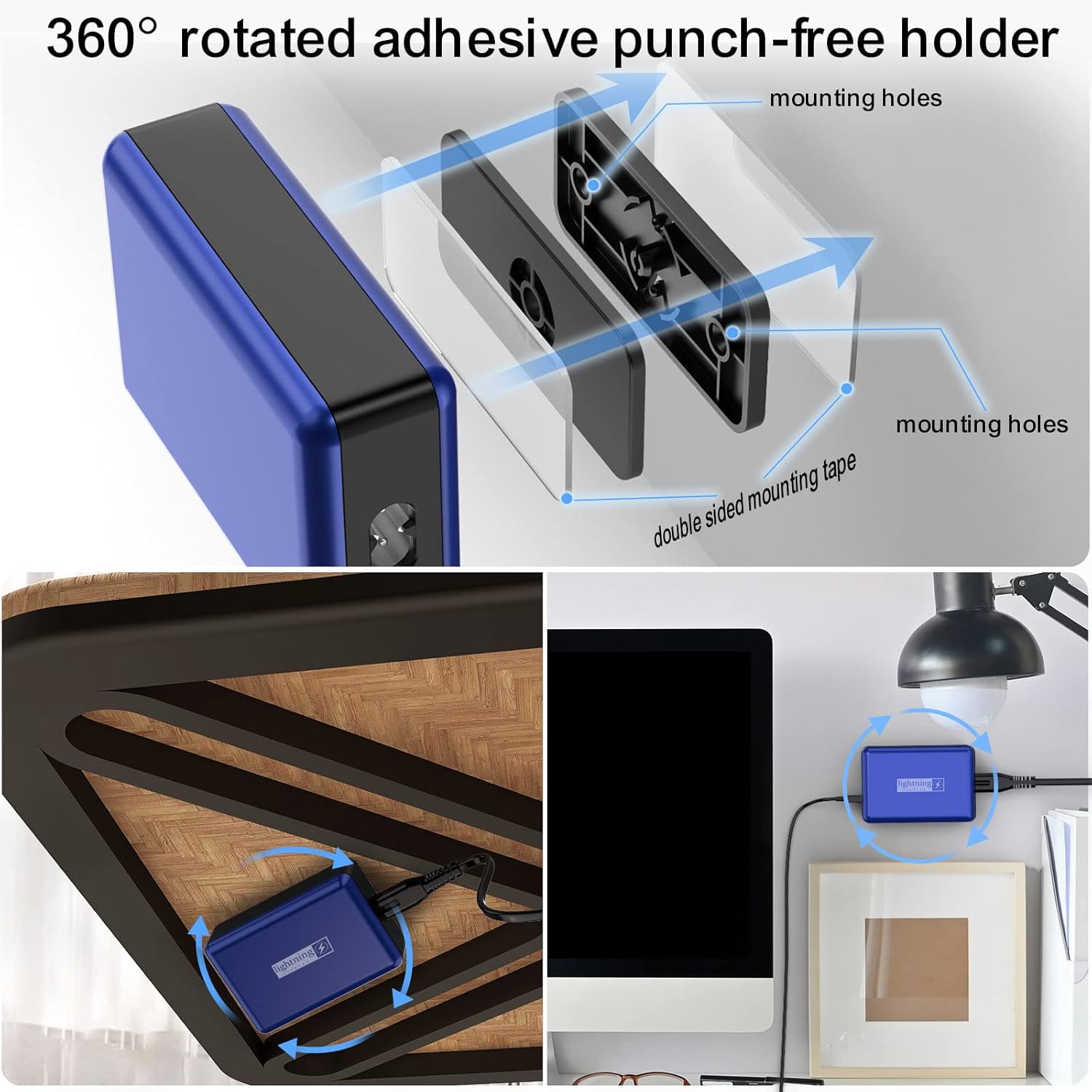 Cargador USB C de 100 W, concentrador de carga USB de torre de 5 puertos, cargador rápido para iPhone, iPad, MacBook, carga súper rápida para
