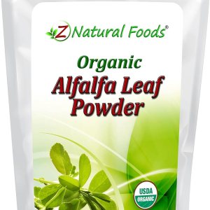 Z Natural Foods Polvo de hoja de alfalfa orgánica  Hecho en Estados Unidos  Suplemento superalimenticio verde para bebidas, té, batidos, recetas de Z Natural Foods Polvo de hoja de alfalfa orgánica  Hecho en Estados Unidos  Suplemento superalimenticio verde para bebidas, té, batidos, recetas de