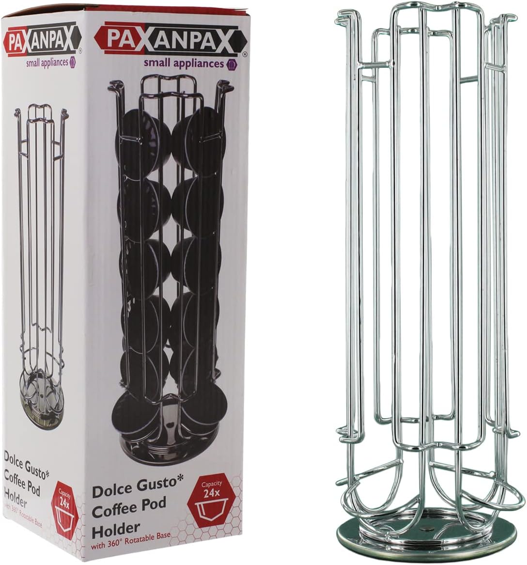 Paxanpax Soporte para cápsulas de café Dolce Gusto, 24 piezas con base giratoria de 360