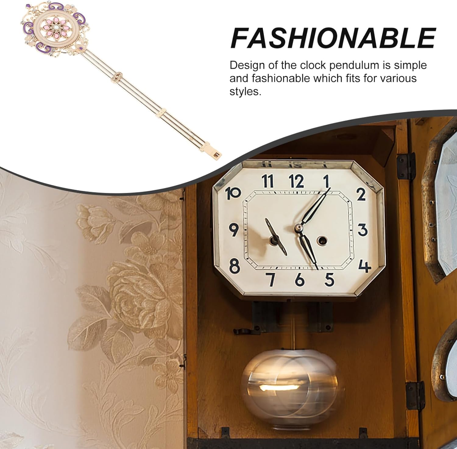 Yardwe Piezas del reloj de pared Reloj de pared Reloj de péndulo Reemplazo Péndulo Inicio Reloj Movimiento Reloj Accesorios Reloj de pared