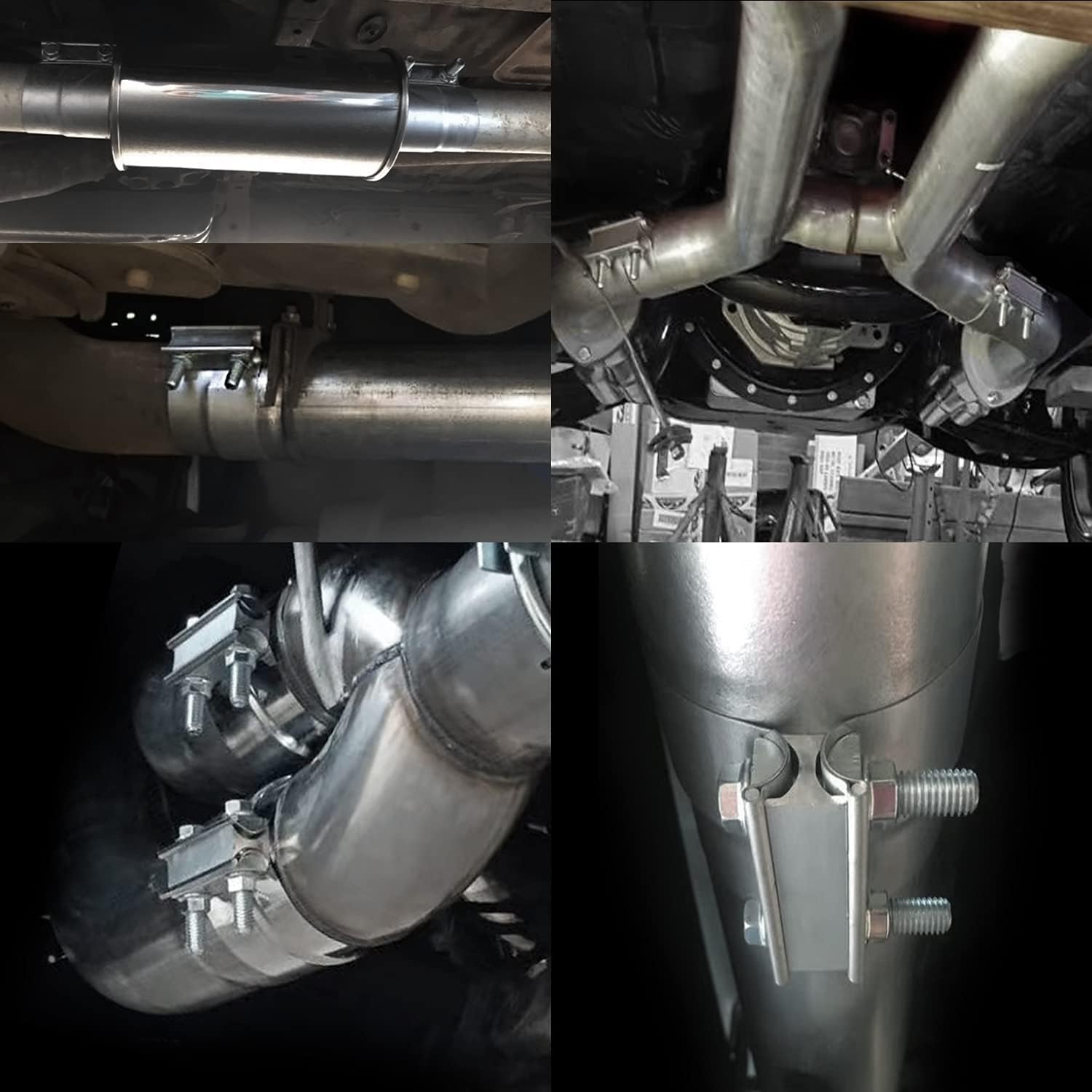 Abrazadera de escape de acero inoxidable de 2.75 pulgadas. La abrazadera de banda de escape de junta de regazo está protegida con película, se