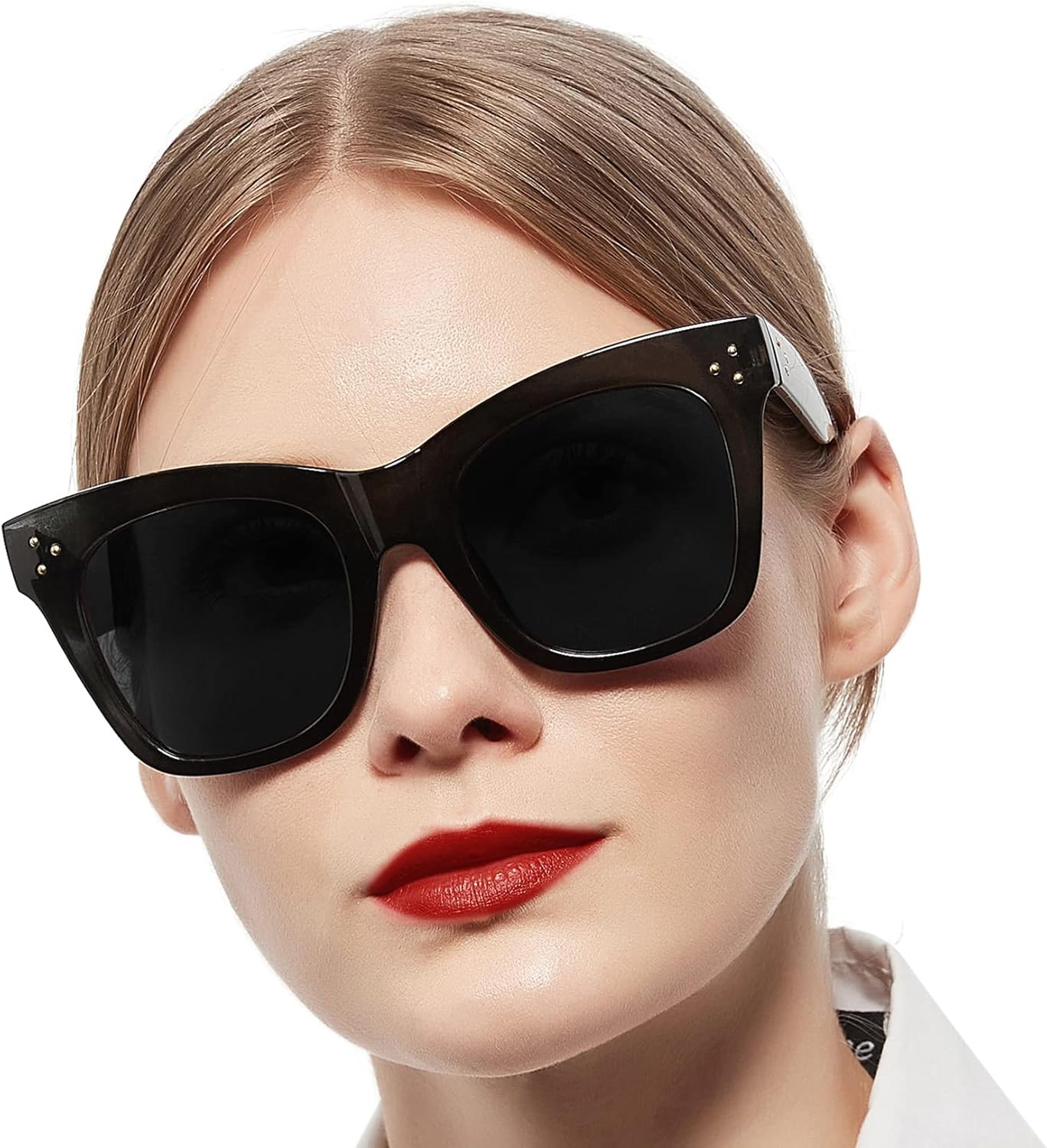 Gafas de sol de lectura de gran tamaño para mujer, 2.50, ojo de gato, protección UV, diseño 1.0 1.25 1.5 1.75 2.0 2.25 2.5 2.75 3.0 negro 250