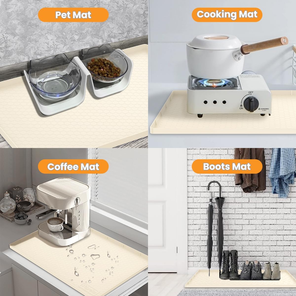 Organizador de cocina y almacenamiento, tapete para debajo del fregadero, organizador para debajo del fregadero, forro de estante de baño, 28 x 19