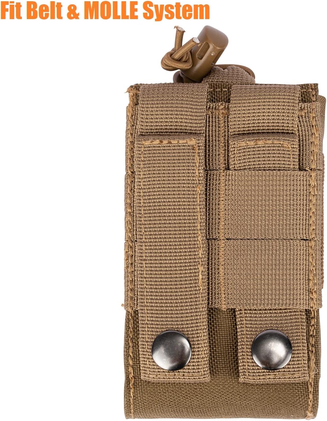 Bolsa de radio ajustable MOLLE Soporte de radio para cinturón táctico de dos vías Funda de radio Walkie Talkies caso Rifle Mag Carrier 0.219 in