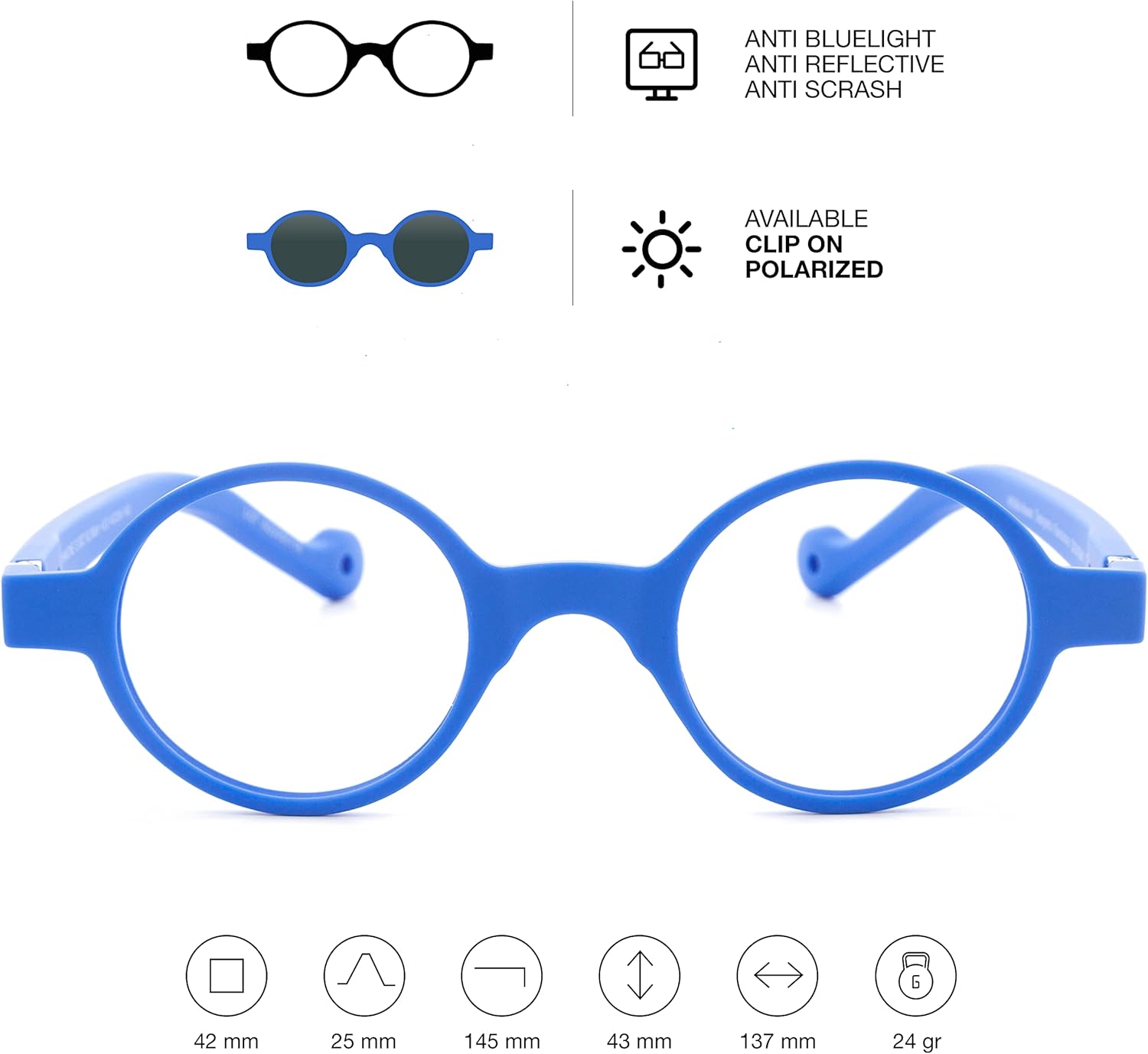 Lectores Gafas De Lectura Para Presbicia Anti Luz Azul Para Hombres Y Mujeres. Tacto De Goma, Patillas Flexibles Y Lentes Anti-Reflectantes. Klein