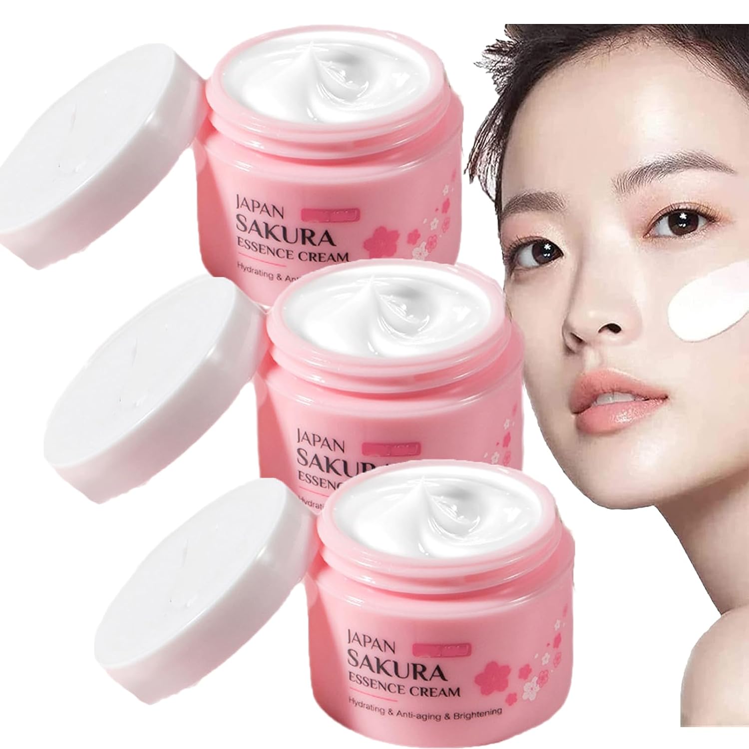 zdiwond Ellen Ella – Crema de tono 3 en 1 para blanquear solar y BB Cream, crema japonesa Sakura Essence, crema japonesa hidratante y