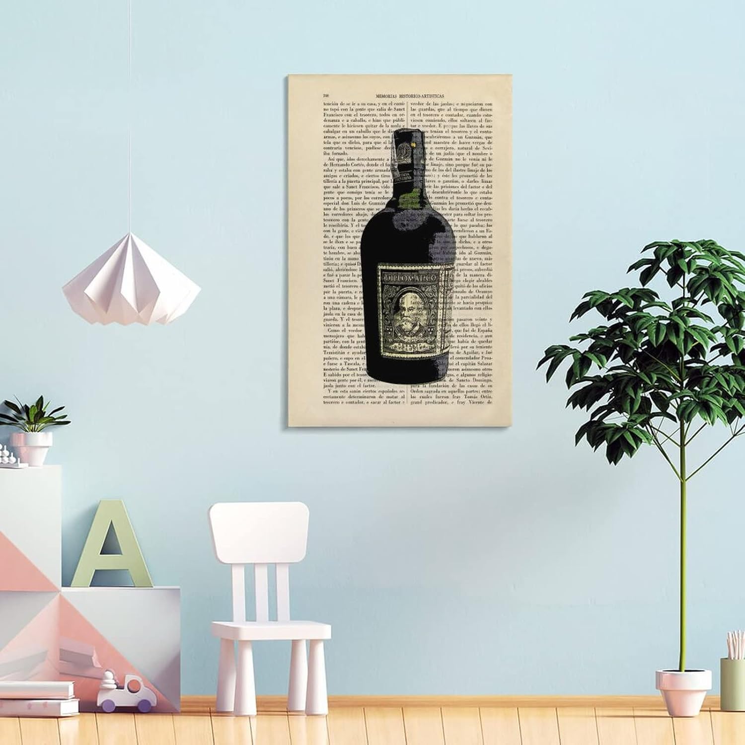 Botella de arte de Rum para decoración de cumpleaños, decoración de pared, póster decorativo de lienzo, arte de pared, póster de sala de estar,