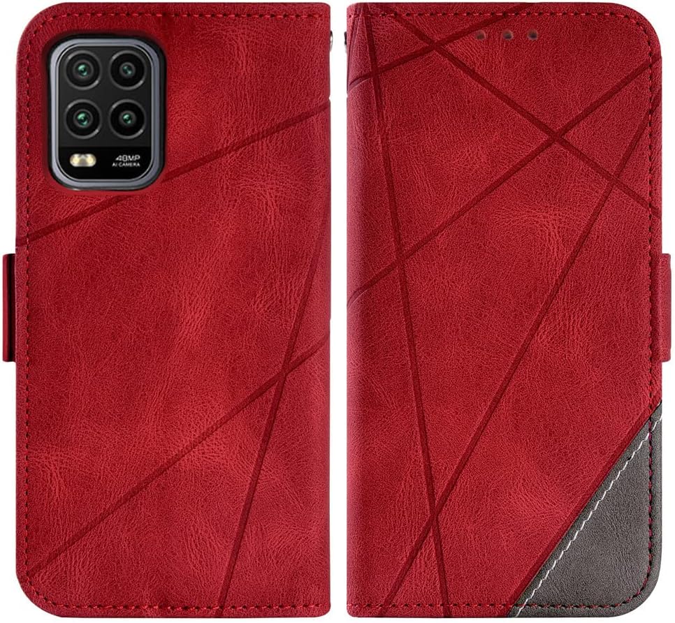 Asuwish Compatible con Xiaomi Mi 10 LiteMi10Lite 5GMi10 Youth 5G Funda tipo cartera y protector de pantalla de vidrio templado Soporte de tarjeta