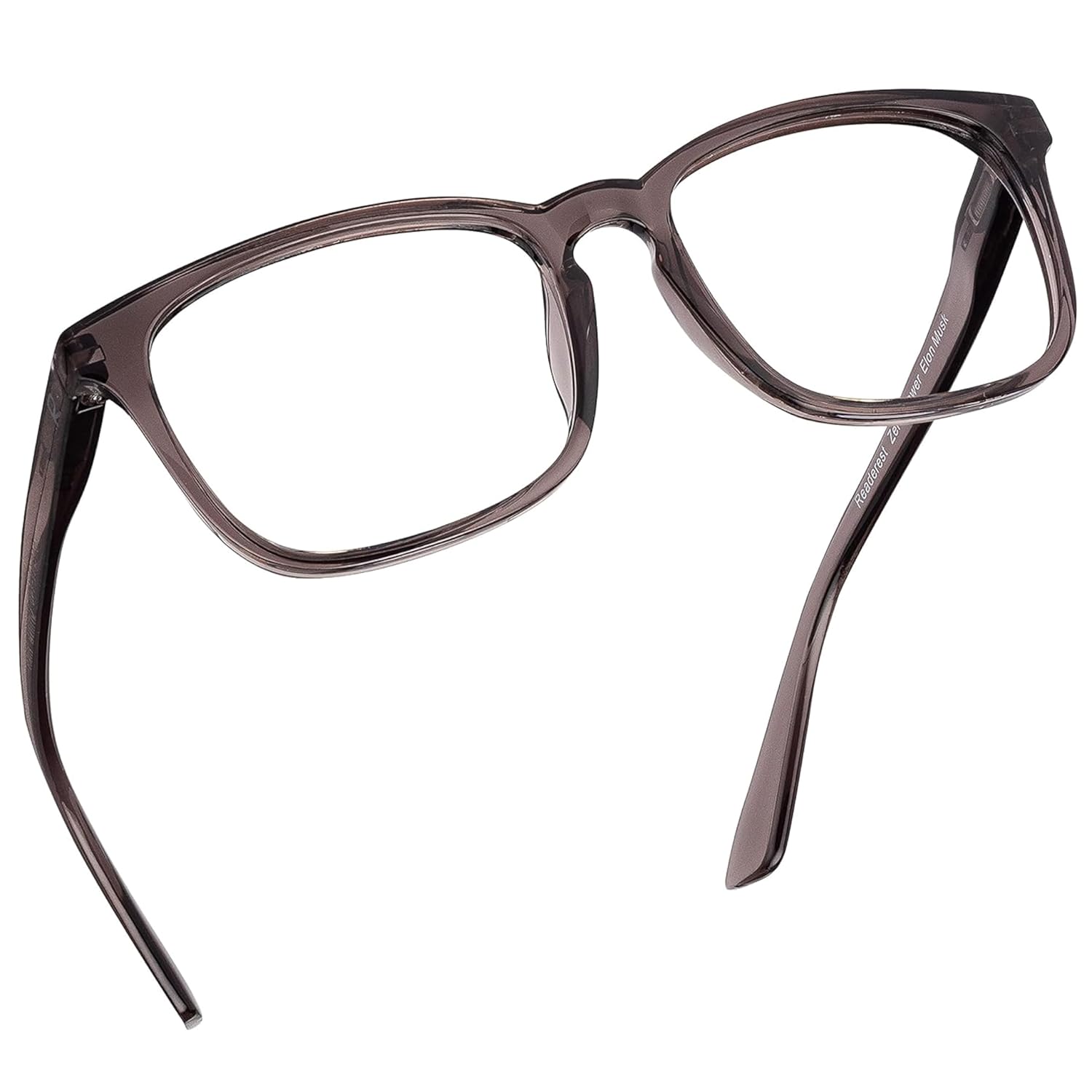 Readerest Lentes de lectura con bloqueo de luz azul (carbón, aumento de 1.25), lentes de lectura para computadora con lente reflectante fina,
