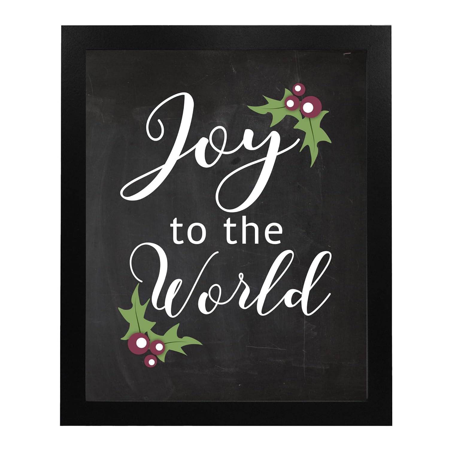 Joy To The World – Christmas Music Wall Art Decor Print, This Ready to Frame Typographic Holiday Music Wall Art Decor Poster is Good For Home,