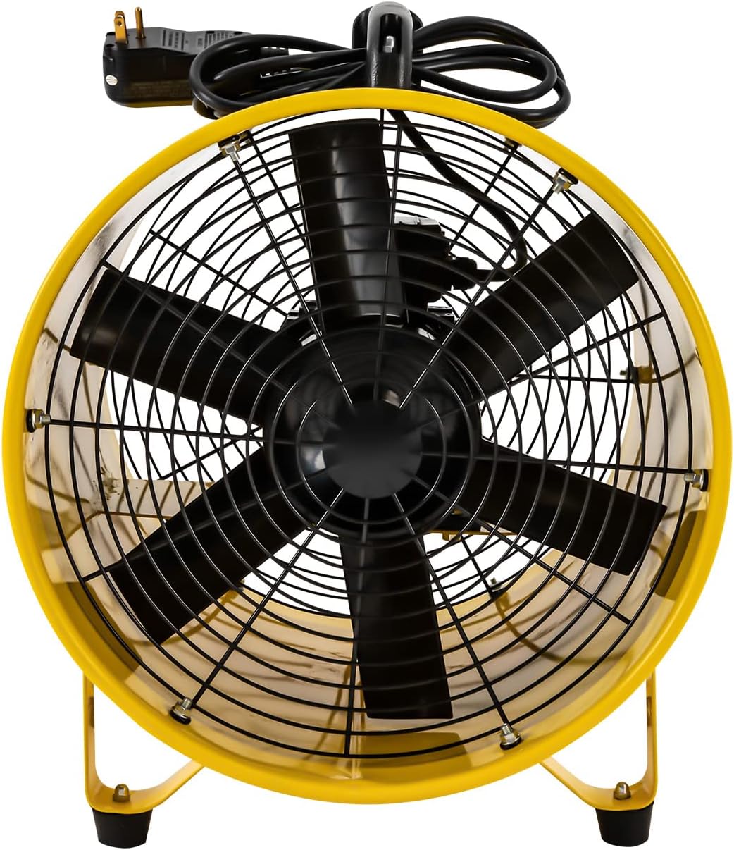 GDNTMU Ventilador de ventilación de escape portátil, cabina de pintura, soplador utilitario, 1100 W, 2160 y 3178 CFM, ventilador de alta velocidad