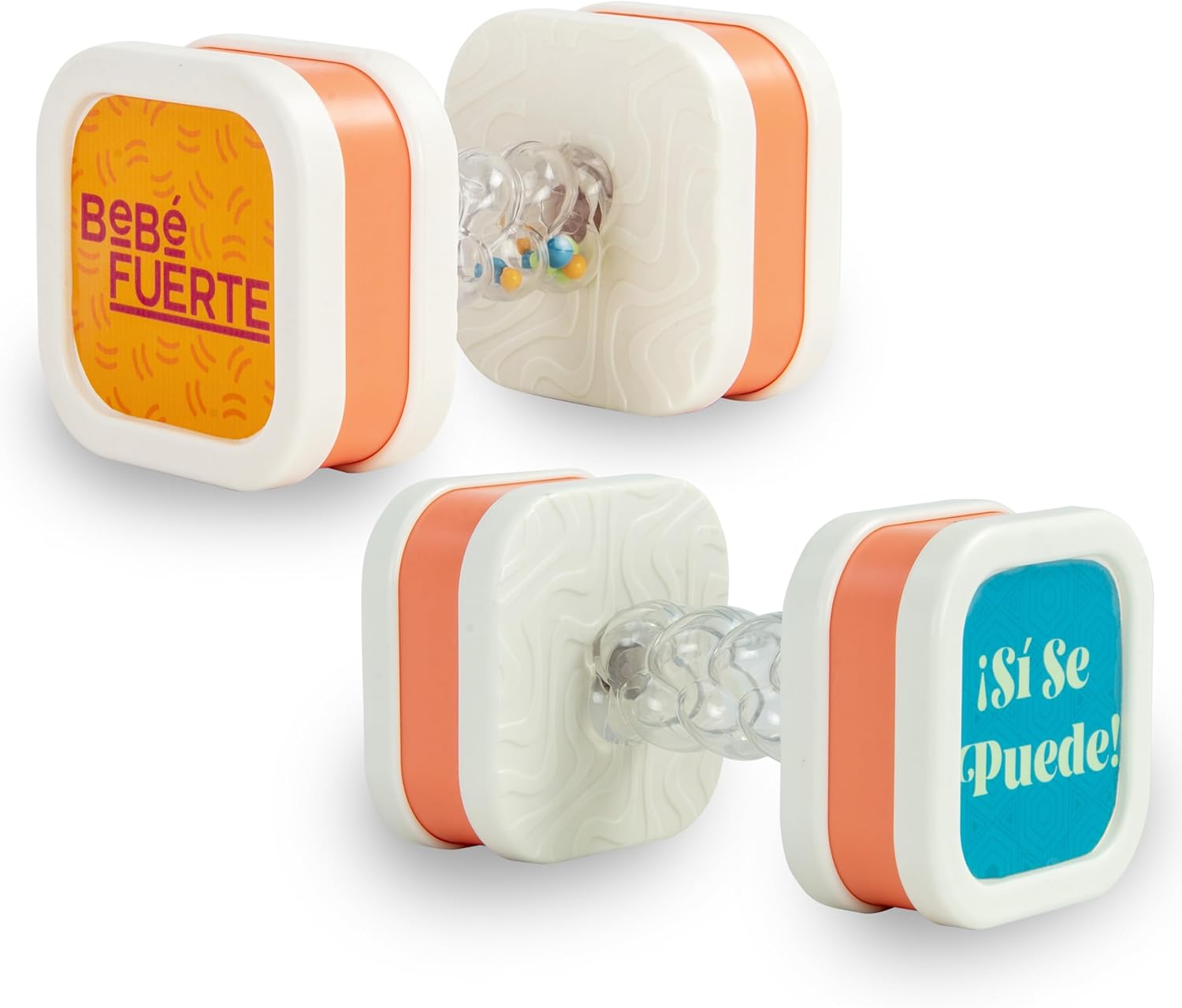 BEBE FUERTE – Mancuerna Twist & Shake de Robin Arzon, juguetes sensoriales bilingües para niños pequeños, juguetes de entrenamiento para bebés,