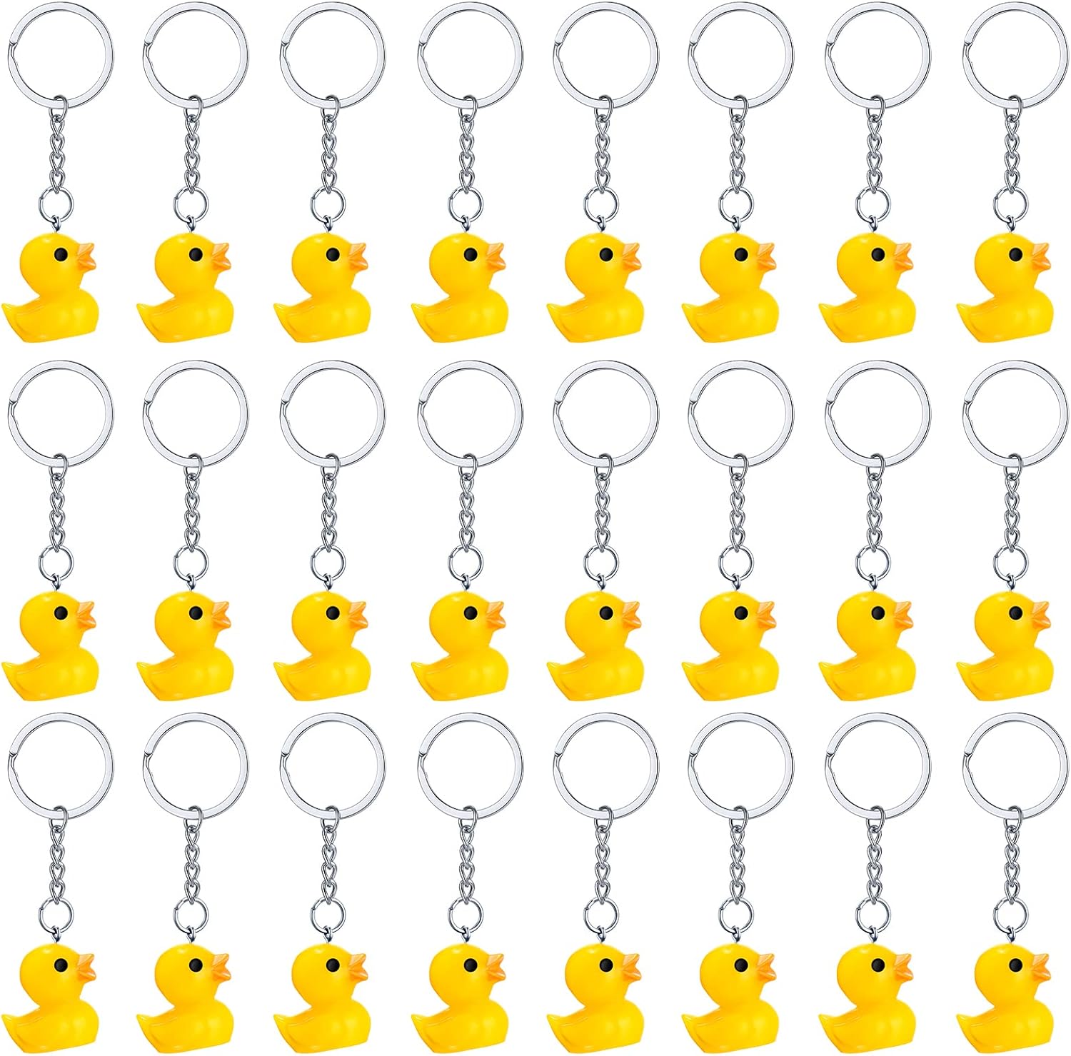 Yoande Llaveros de pato de plástico, regalos de fiesta de pato, lindas cadenas de pato en 3D, accesorios con colgante de pato pequeño para fiesta de