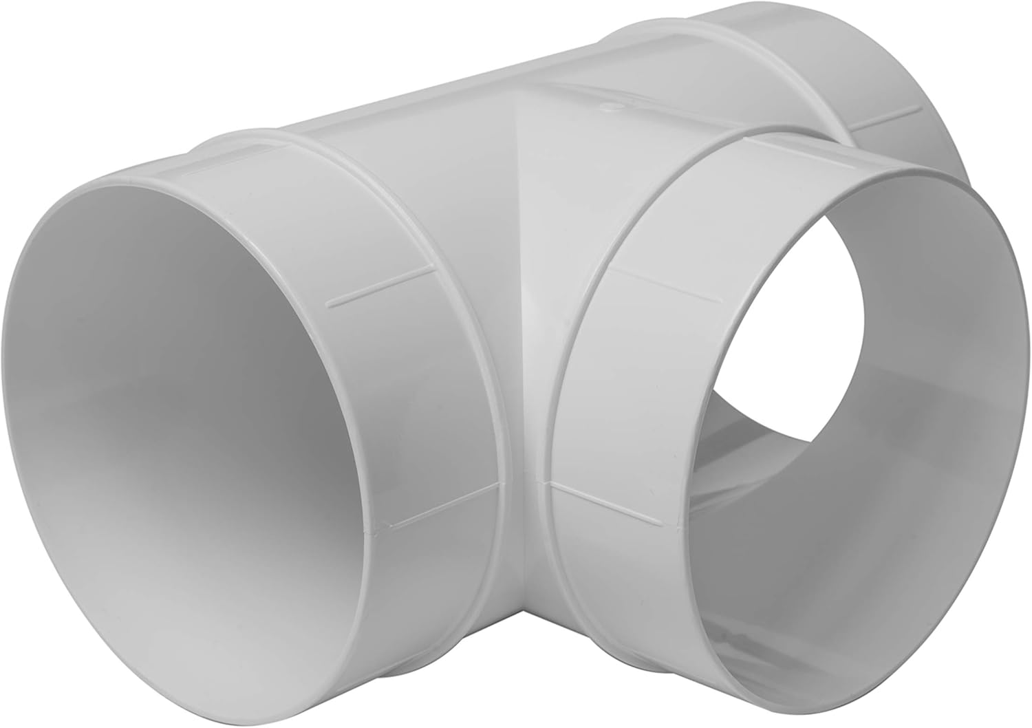 Vent Systems Conector de conducto de 4 pulgadas, adaptador de manguera de 3 víasdivisor para manguera, conector de tubería redonda en forma de T,