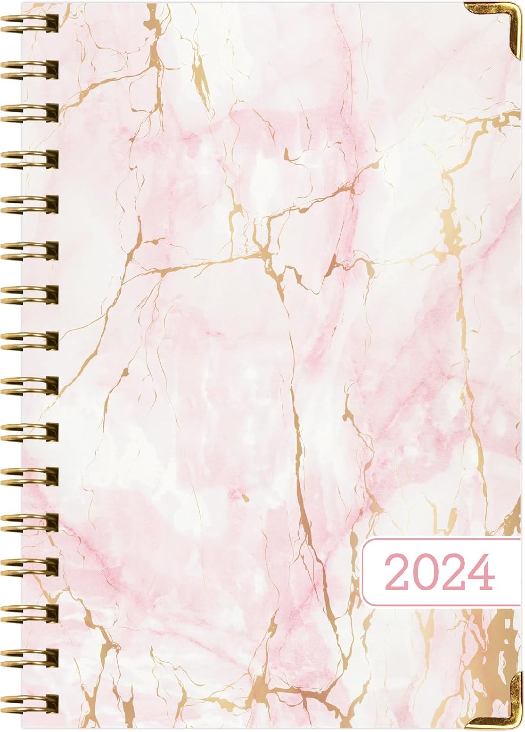 Agenda 2024 de tapa dura (noviembre de 2023 a diciembre de 2024) agenda diaria, semanal, mensual y anual, de 5.5 x 8 pulgadas, marcapáginas, carpeta