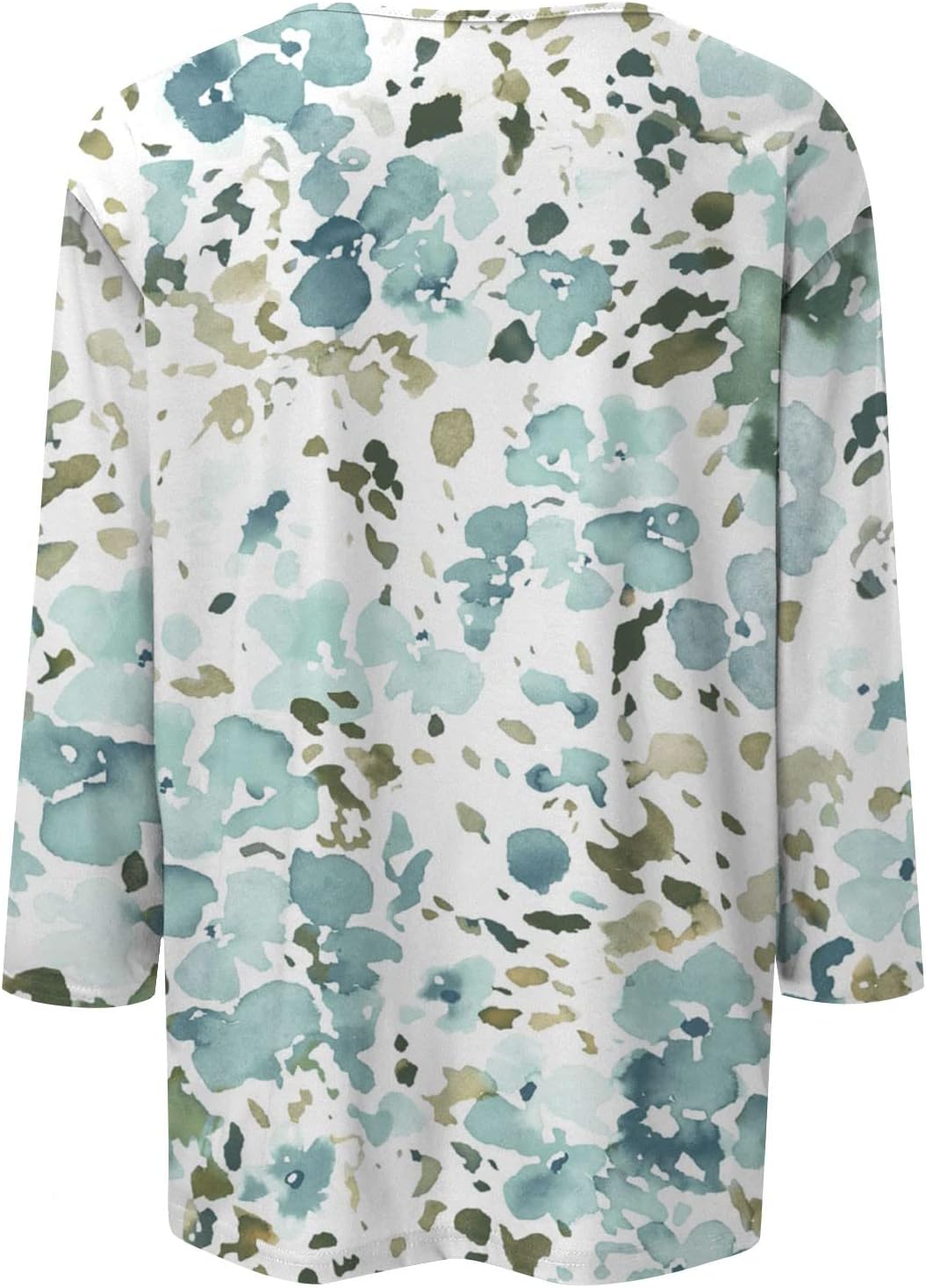 Camisetas de manga 34 para mujer, estilo casual, estilo de San Valentín, cuello redondo, holgadas