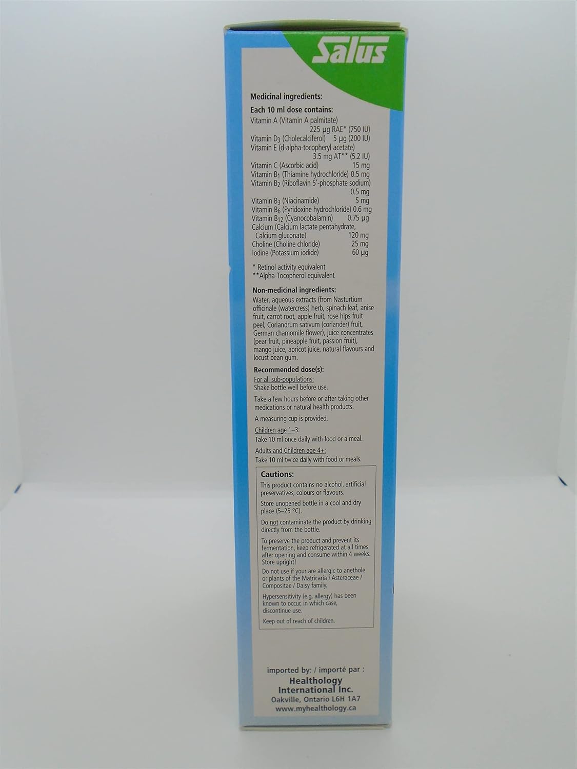 SALUS Multivitamínico líquido Kindervital para niños (16.9 fl oz)