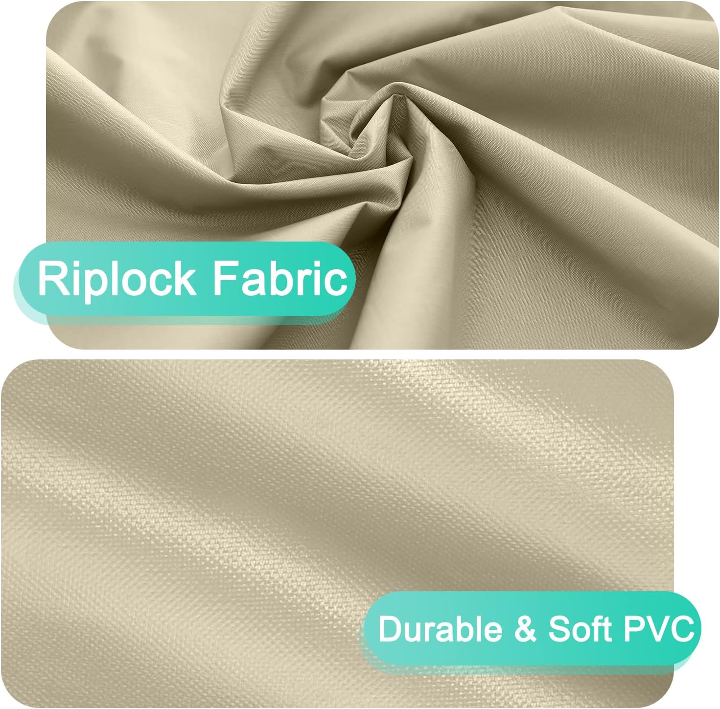 ABCCANOPY Funda de asiento apilable para muebles al aire libre, impermeable, resistente al viento y al polvo, resistente al desgarro y a los rayos