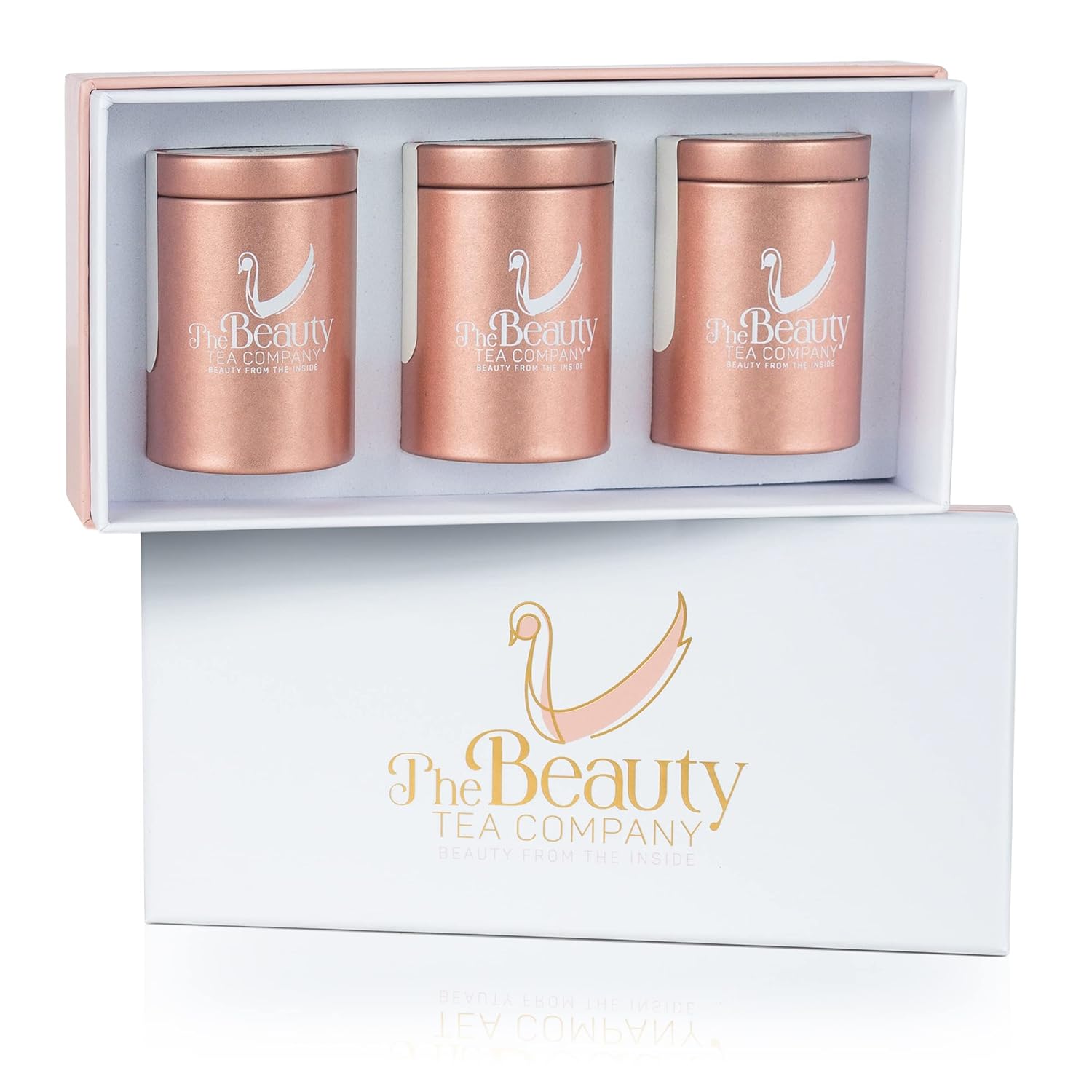 Experimenta la calma del té con The Beauty Tea Company – Juego de regalo de muestra de té de hojas sueltas de lujo, con 3 mezclas Blissful Blends I