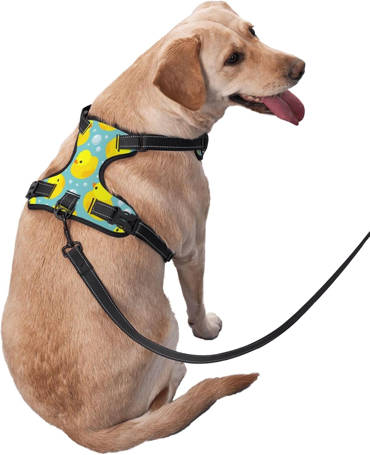 Arnés para perro sin tirones, chaleco ajustable de patos de goma amarillos