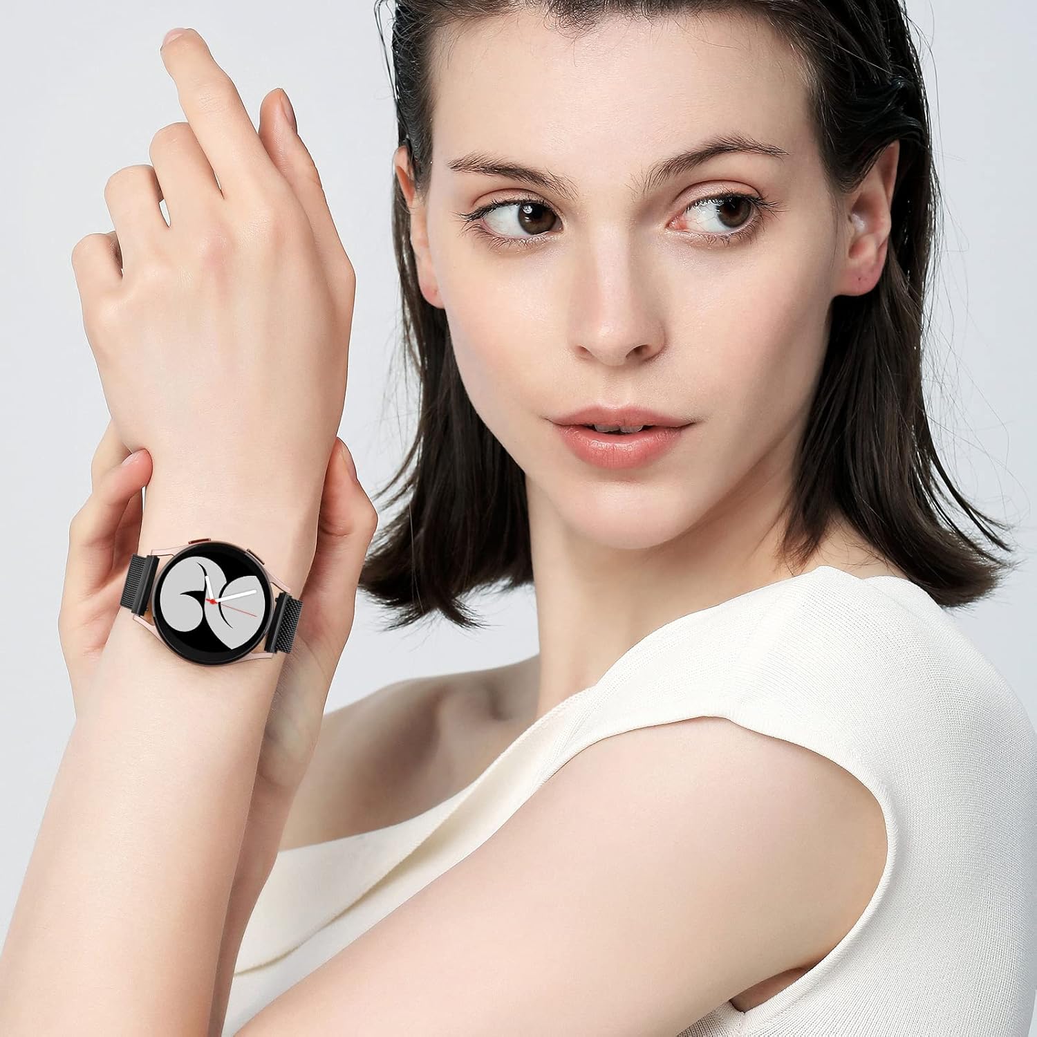 Wanme Correa de repuesto para Samsung Galaxy Watch 4 de 1.575 in y 1.732 in, Galaxy Watch 4 Classic de 1.654 in y 1.811 in, para mujeres y hombres,