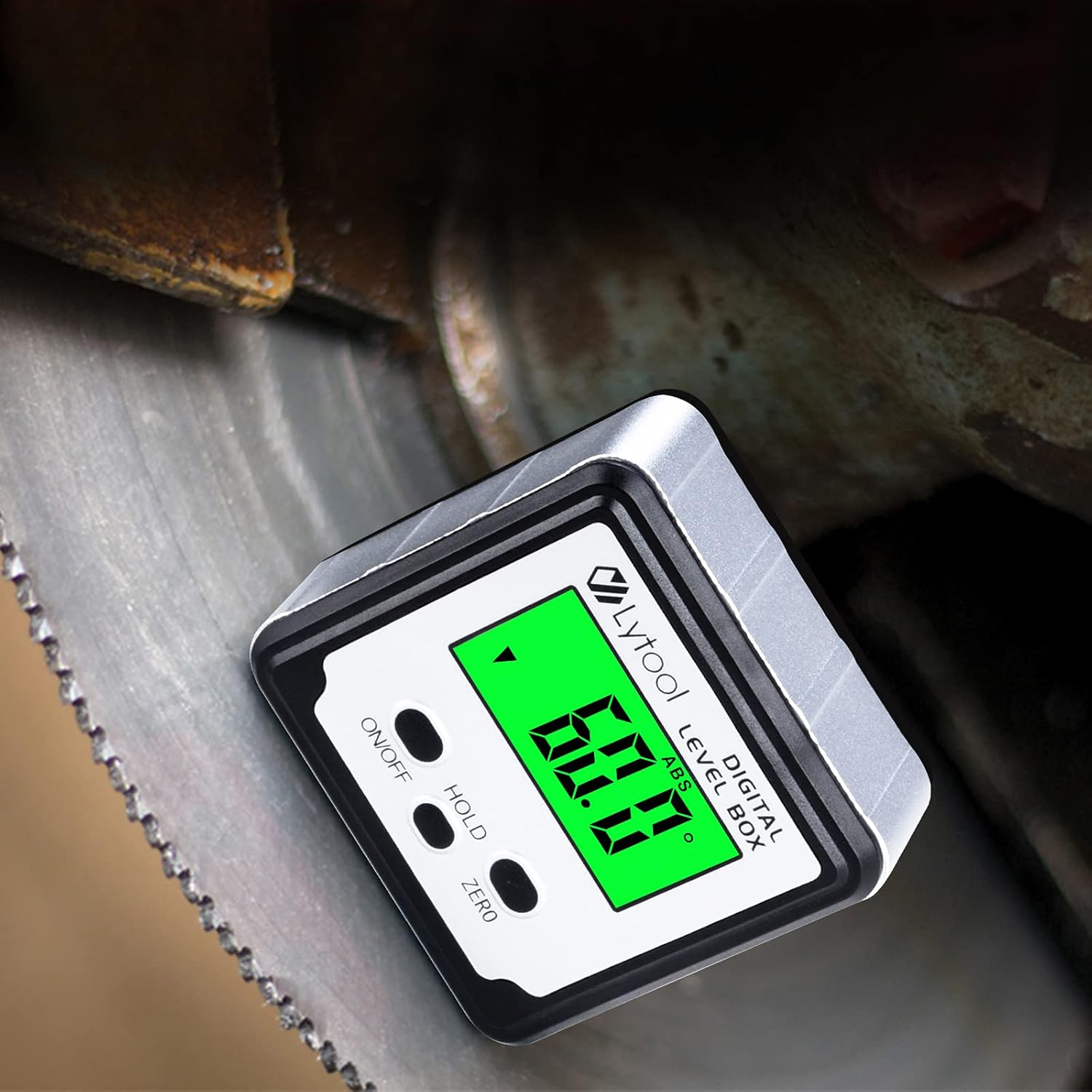 Herramienta digital de búsqueda de ángulos, medidor de ángulo Lytool Herramienta de nivel electrónico con nivel de burbuja y base magnética,