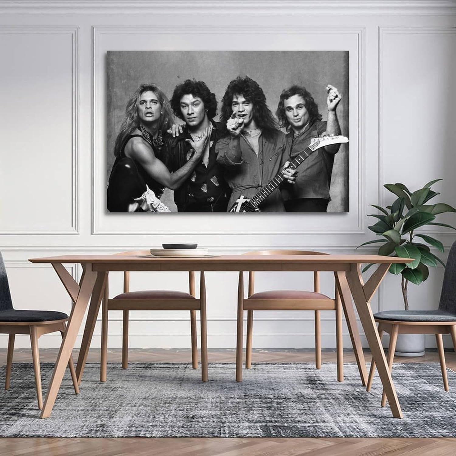 CHYCYGDH Van Halen – Póster original de Van Halen de 1980, póster de música vintage, póster de rock, decoración artística, pintura estética, arte de
