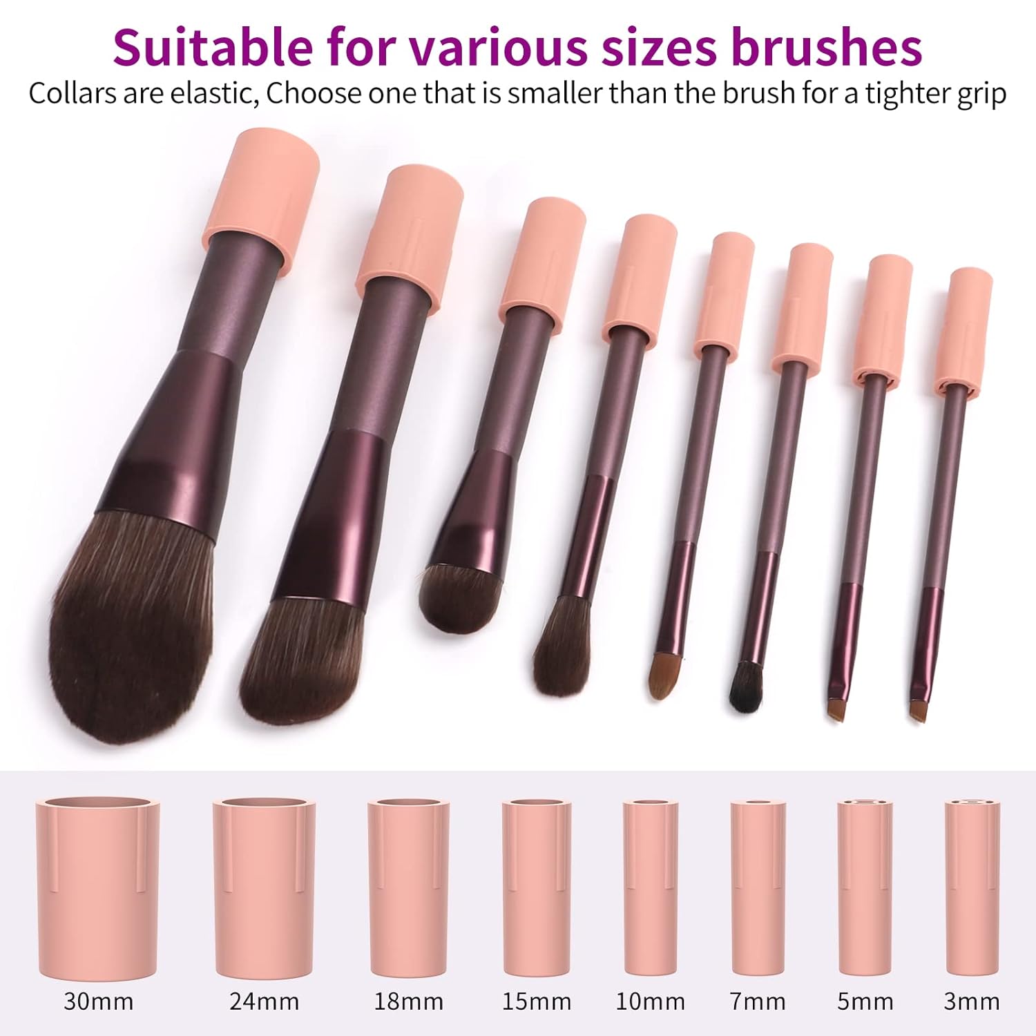 Máquina secadora de brochas de maquillaje, limpiador eléctrico súper rápido con 8 tamaños de collares, limpiador automático de brochas giratorias,