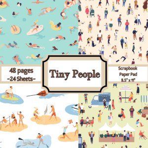 Tiny People Scrapbook Paper Pad -24 Sheets- 8.5″ x 11″- Beautiful Tiny People Everyday scenes. Scrapbooking Kit for Giftcards, Cardmaking, Tiny People Scrapbook Paper Pad -24 Sheets- 8.5″ x 11″- Beautiful Tiny People Everyday scenes. Scrapbooking Kit for Giftcards, Cardmaking,