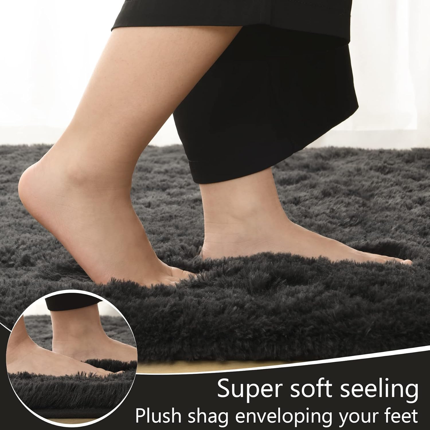 LOCHAS – Alfombras de interior ultrasuaves y modernas, peludas, para sala de estar, ideal para decoración del hogar, del dormitorio del bebé o de