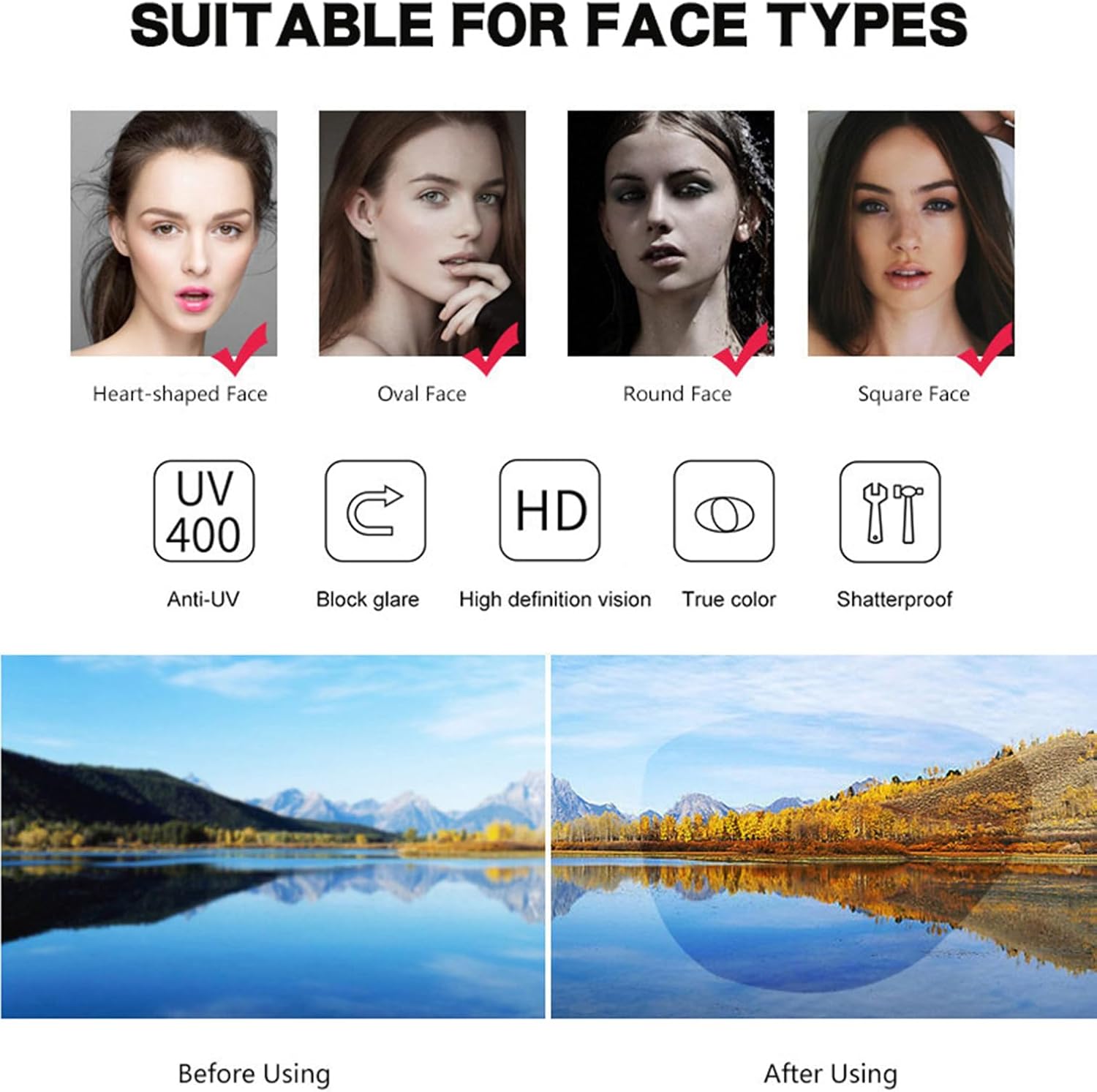 Lentes cuadrados de gran tamaño para luz azul para mujeres y hombres, marco grueso, anteojos grandes para computadora sin receta (negro +