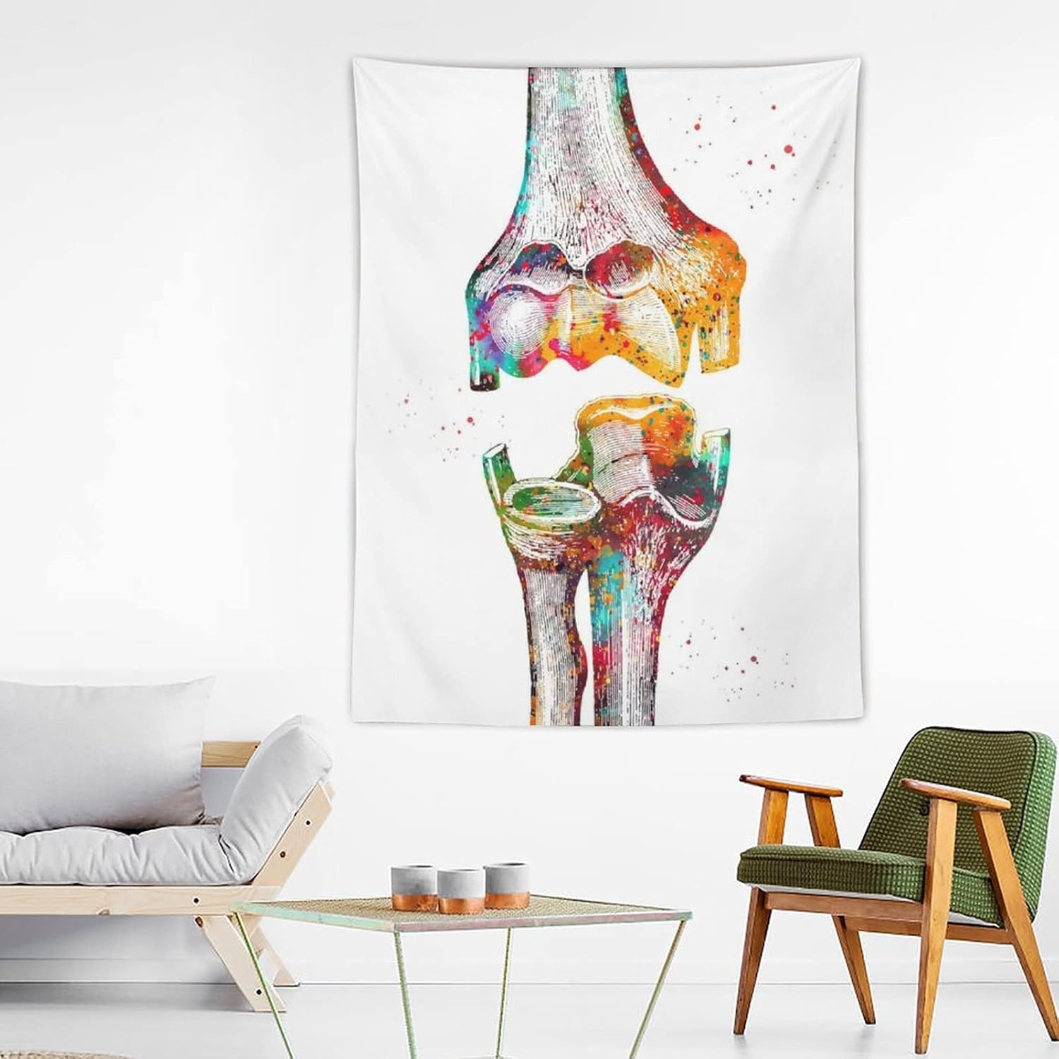 Pintura abstracta de arte moderno, tapiz de codo, medicina humana, arte de Rosalias, pintura de poliéster, impresiones artísticas para colgar en el