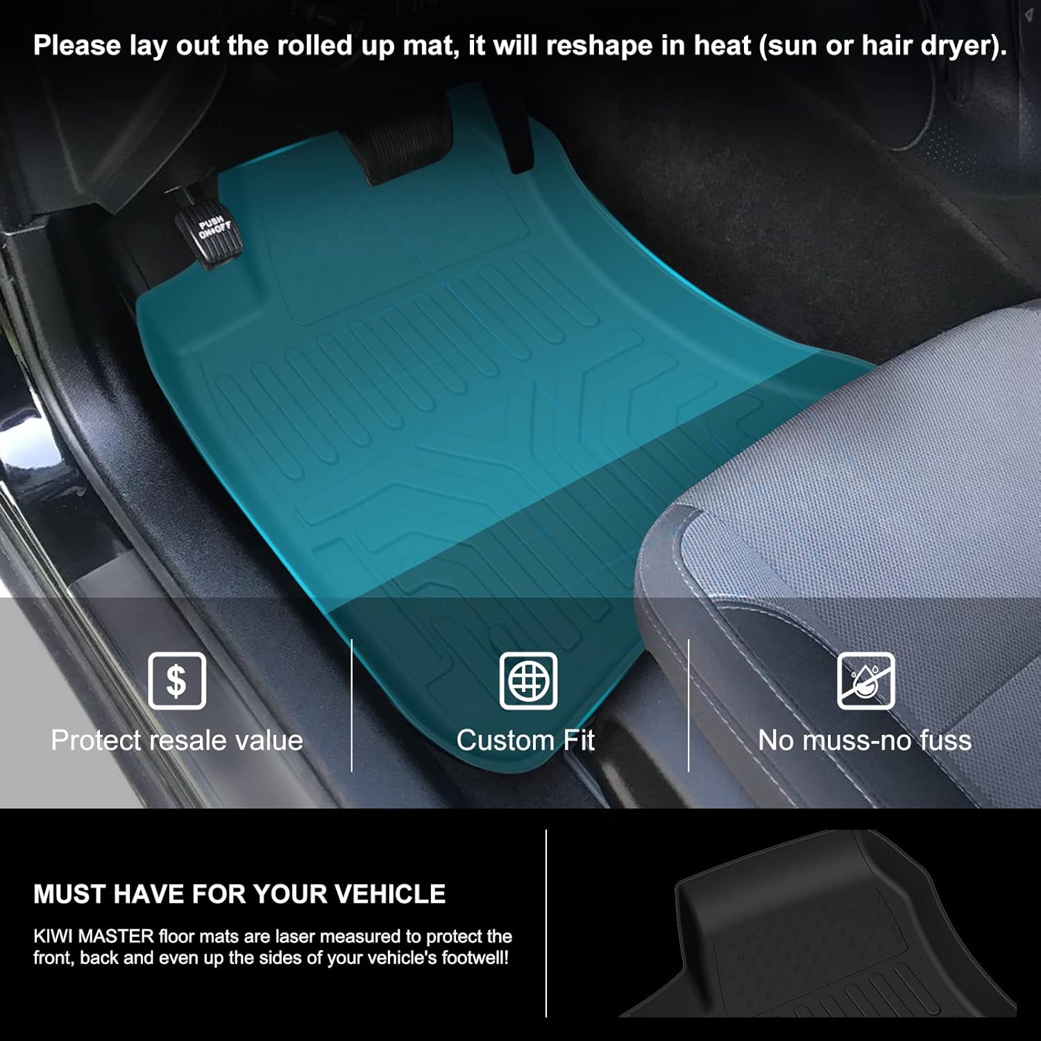 KIWI MASTER Alfombrillas y forro de carga compatibles con Dodge Charger RWDChrysler 300 RWD 2011-2023 para todo tipo de clima, revestimientos