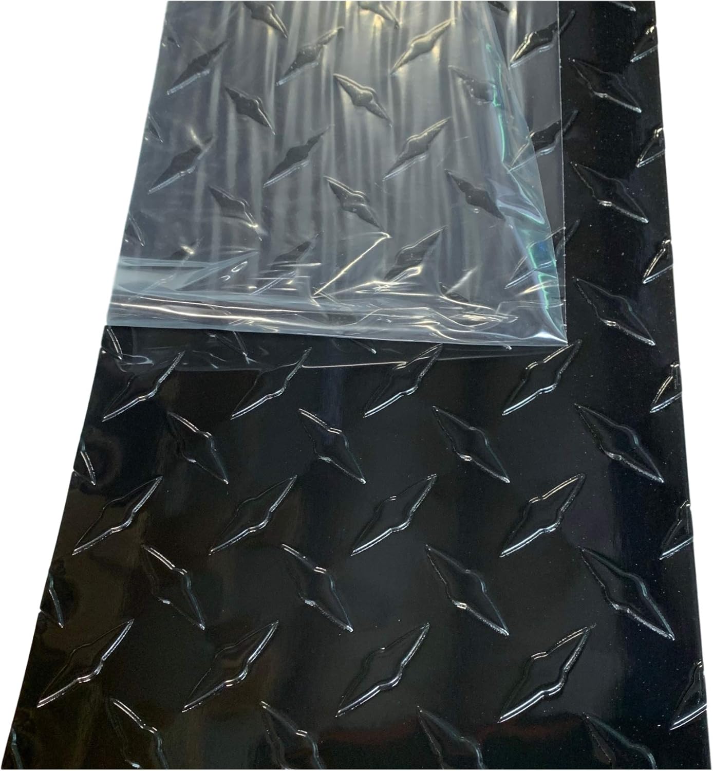 EAGLE 1 Placa de aluminio con relieve de diamante de 8 pies de largo, protector de gravilla para remolque de carga, múltiples anchos (4 pulgadas x 8