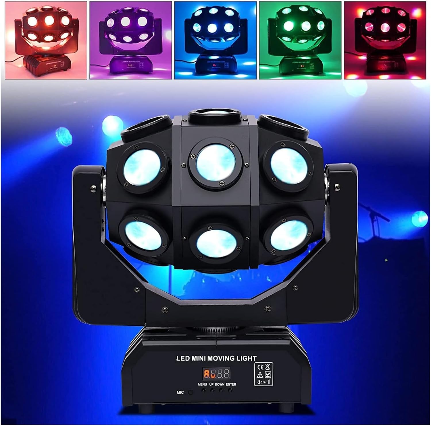 Luces de fiesta portátiles para DJ, luces LED de cabeza móvil de ojo de abeja 18X12W RGBW 4in1 Luz de escenario profesional Whirlwind Par DJ Beam