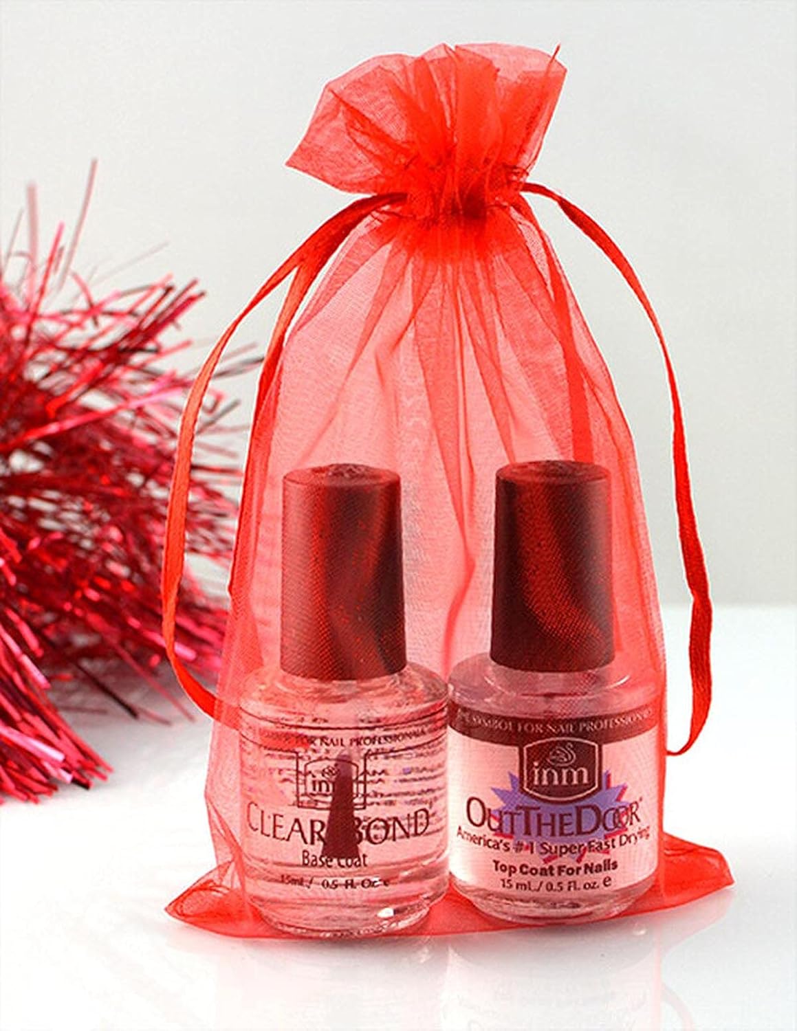 Bolsas de regalo de organza de 5 x 7 pulgadas con cordón para joyas, dulces, flores de lavanda secas, 100 bolsitas rojas, bolsa de malla de tela