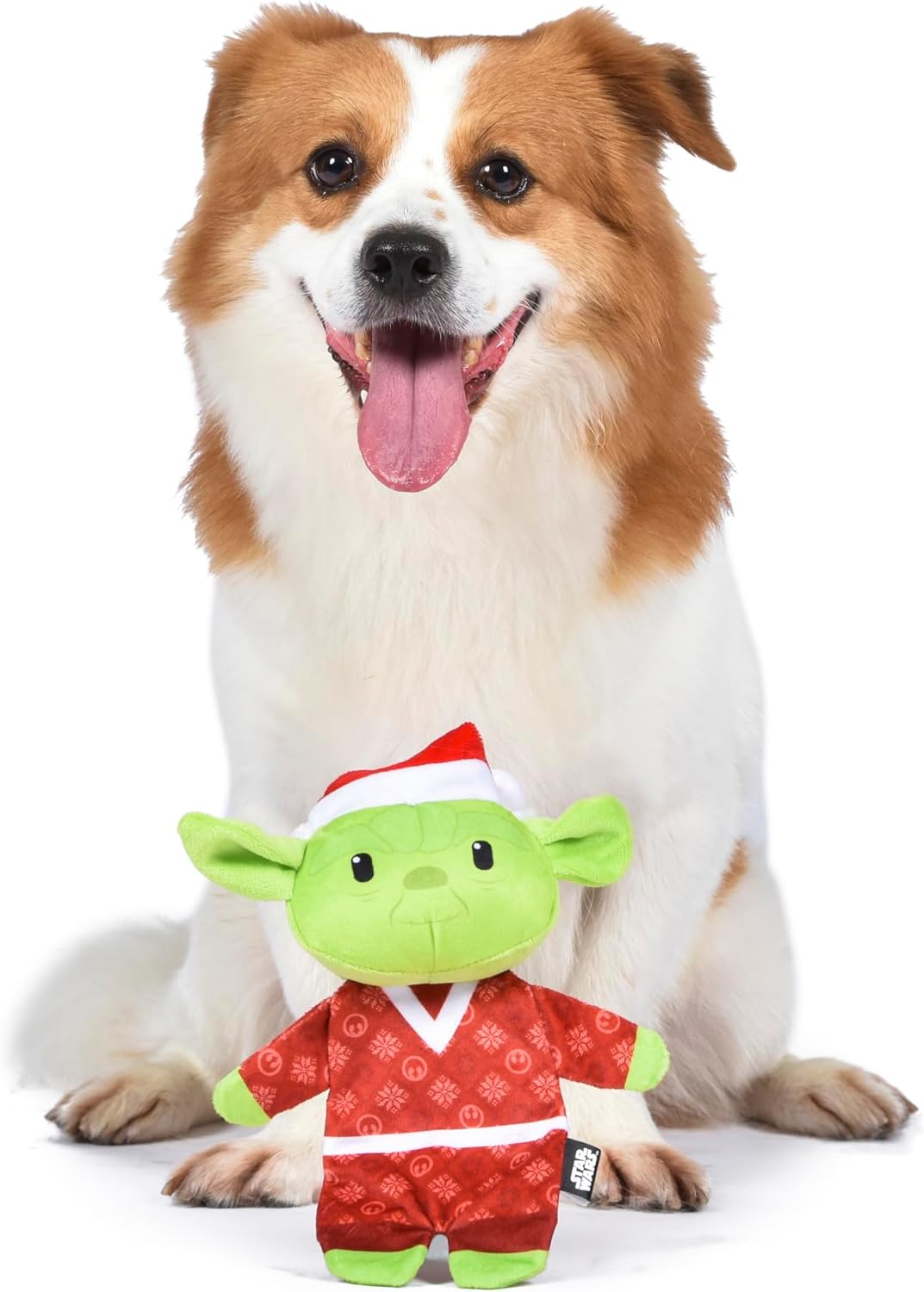 Star Wars Juguete para mascotas de 9 pulgadas YODA Elf con cuerpo plano para mascotas, con arruga y chirrido  Juguete para mascotas YODA de felpa de