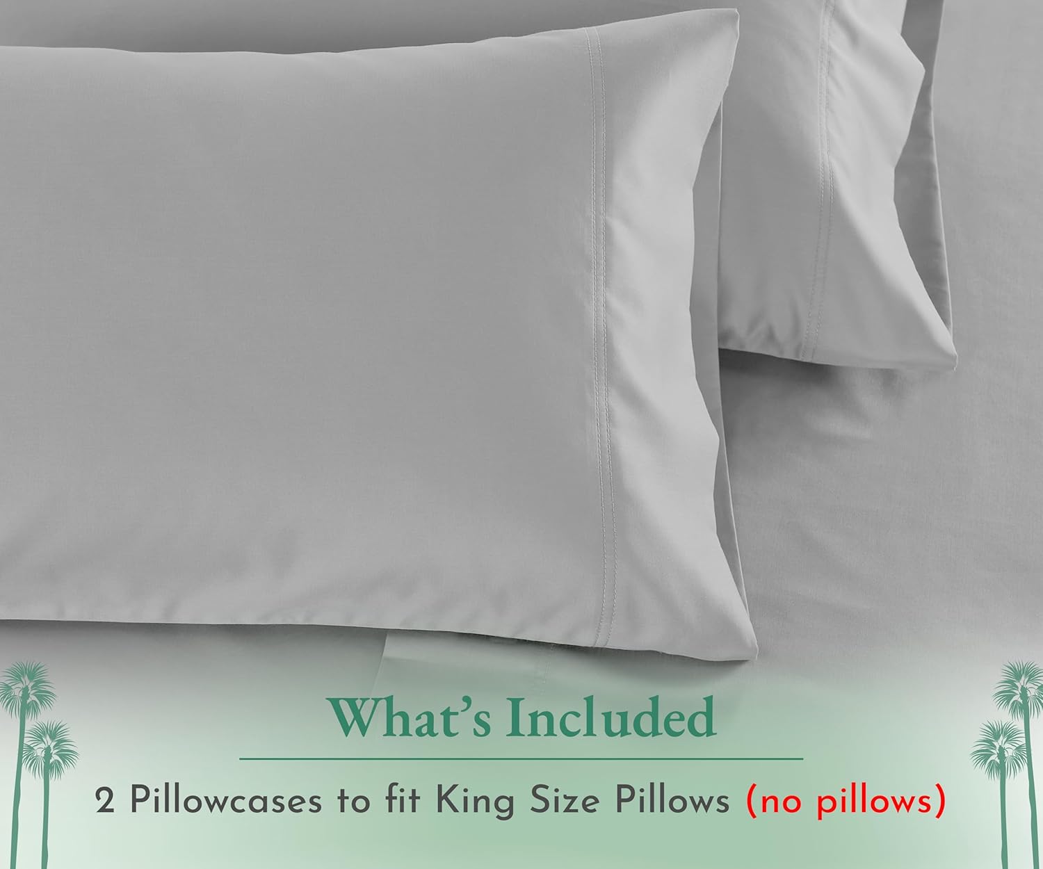 California Design Den – Juego de 2 fundas de almohada lujosas y suaves con calidad de hotel, de tamaño king, 100 % algodón, 600 hilos, fundas