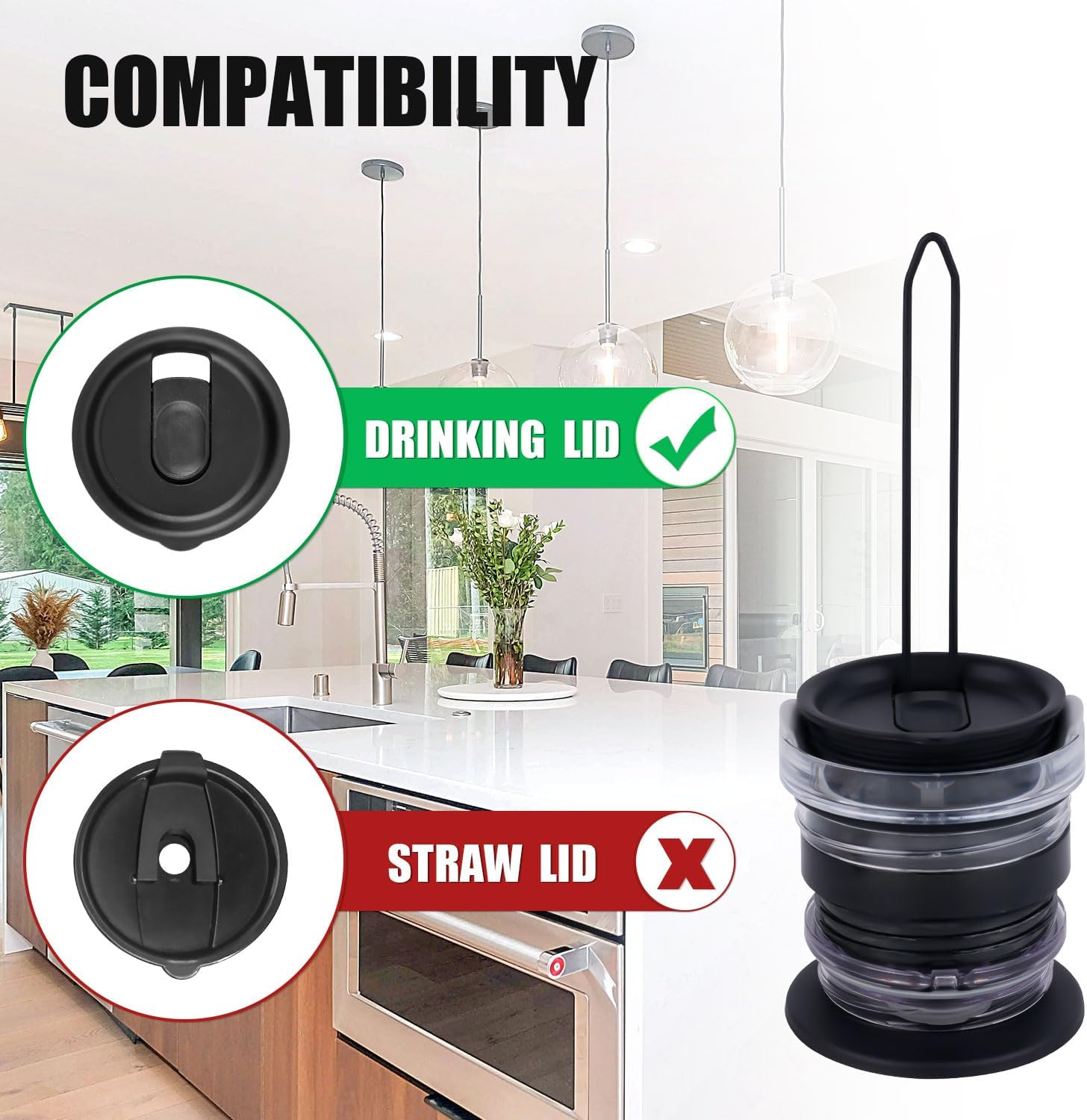 2 organizadores de tapas de vaso, apilables que ahorran espacio para tapas de botellas de agua, almacenamiento vertical de hasta 14 tapas para