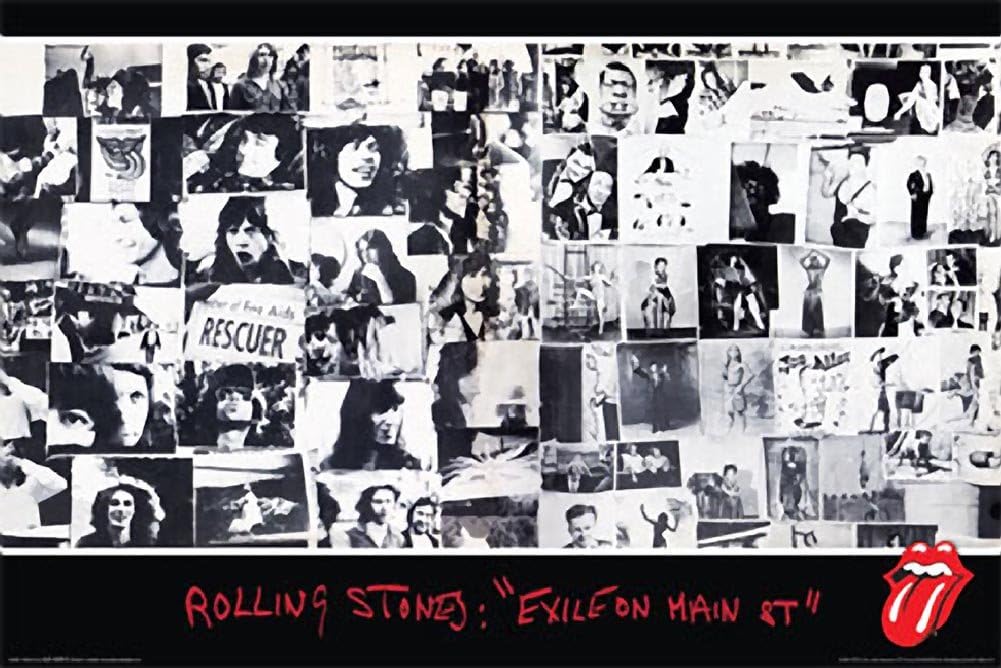 Póster musical (24×36) de Rolling Stones (Exile on Main St)