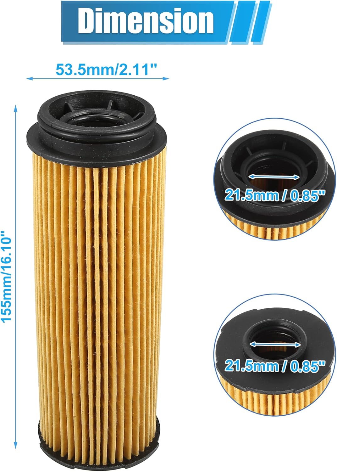 X AUTOHAUX 6 piezas de repuesto de filtro de aceite de motor 11-42-7-826-799 Filtro de combustible de aceite para BMW 740i Base 3.0L L6 – Gasolina