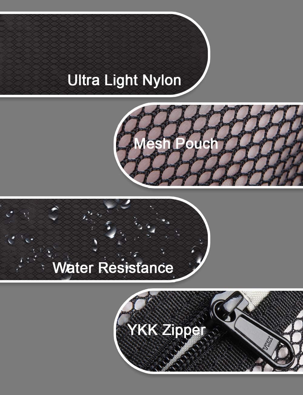 GOX Neceser de viaje Bolsa de cosméticos ultraligera Bolsa de maquillaje portátil de gran capacidad, Negro –