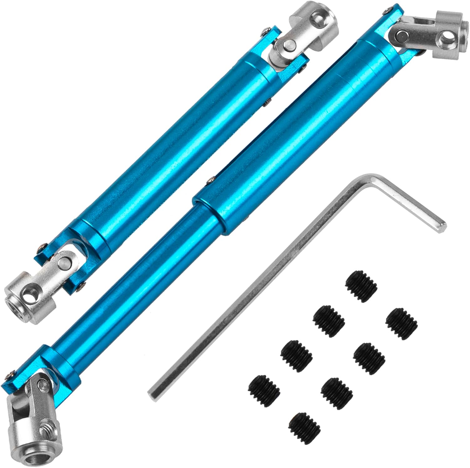 ShareGoo – Eje de transmisión de aleación de aluminio RC para coche, 4.055-5.827in, junta universal CVD, compatible con Axial SCX10 Tamiya CC01 D90