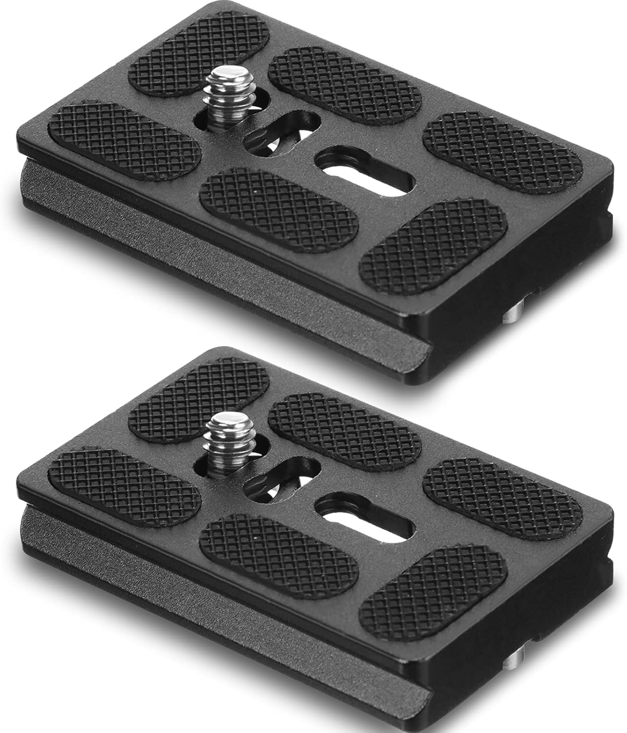 2 piezas de placa de liberación rápida de metal con tornillo de cámara de 14 a 20 placa de montaje de trípode para cámara DSLR, trípode de cabeza